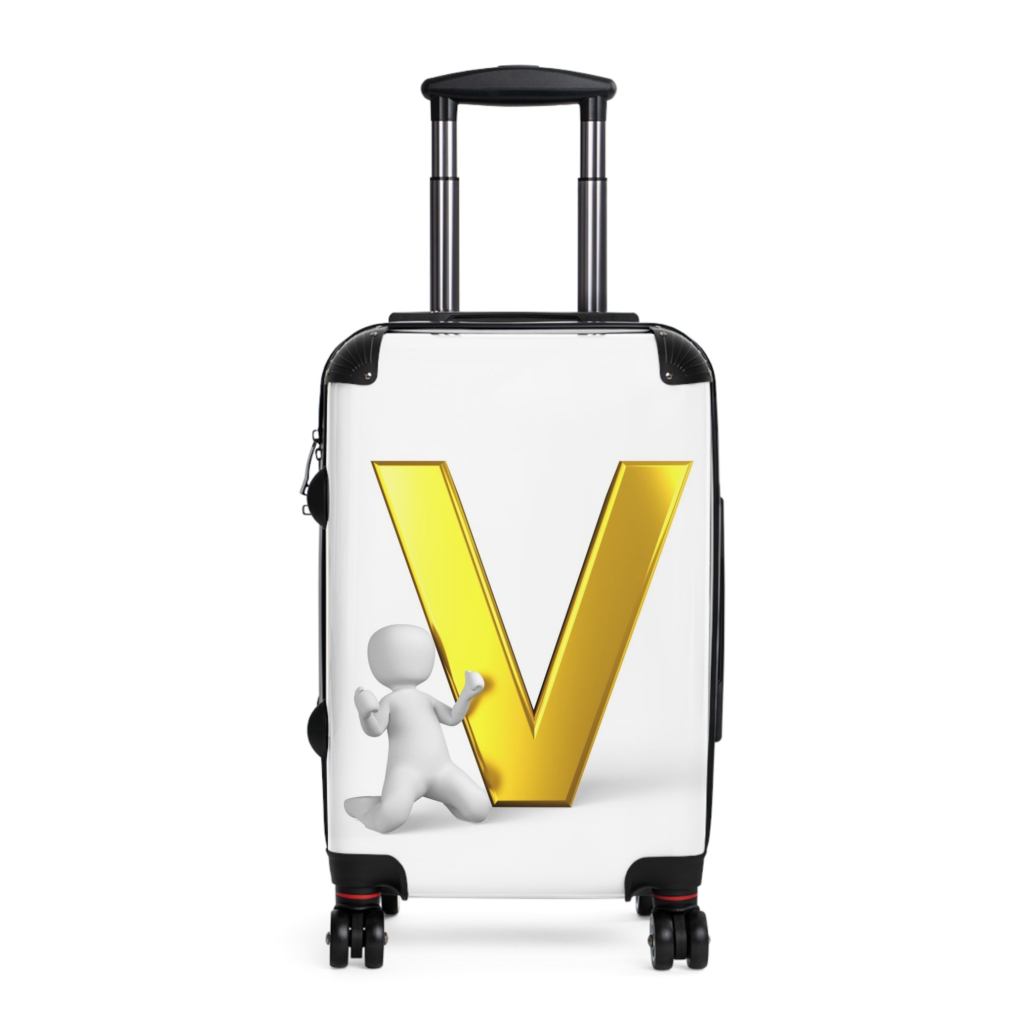 Gold Letter V Monogram Suitcase | Initial Luggage Cover