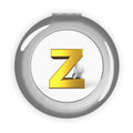 Gold Letter Z Initial Compact Travel Mirror | Monogram Makeup Mirror