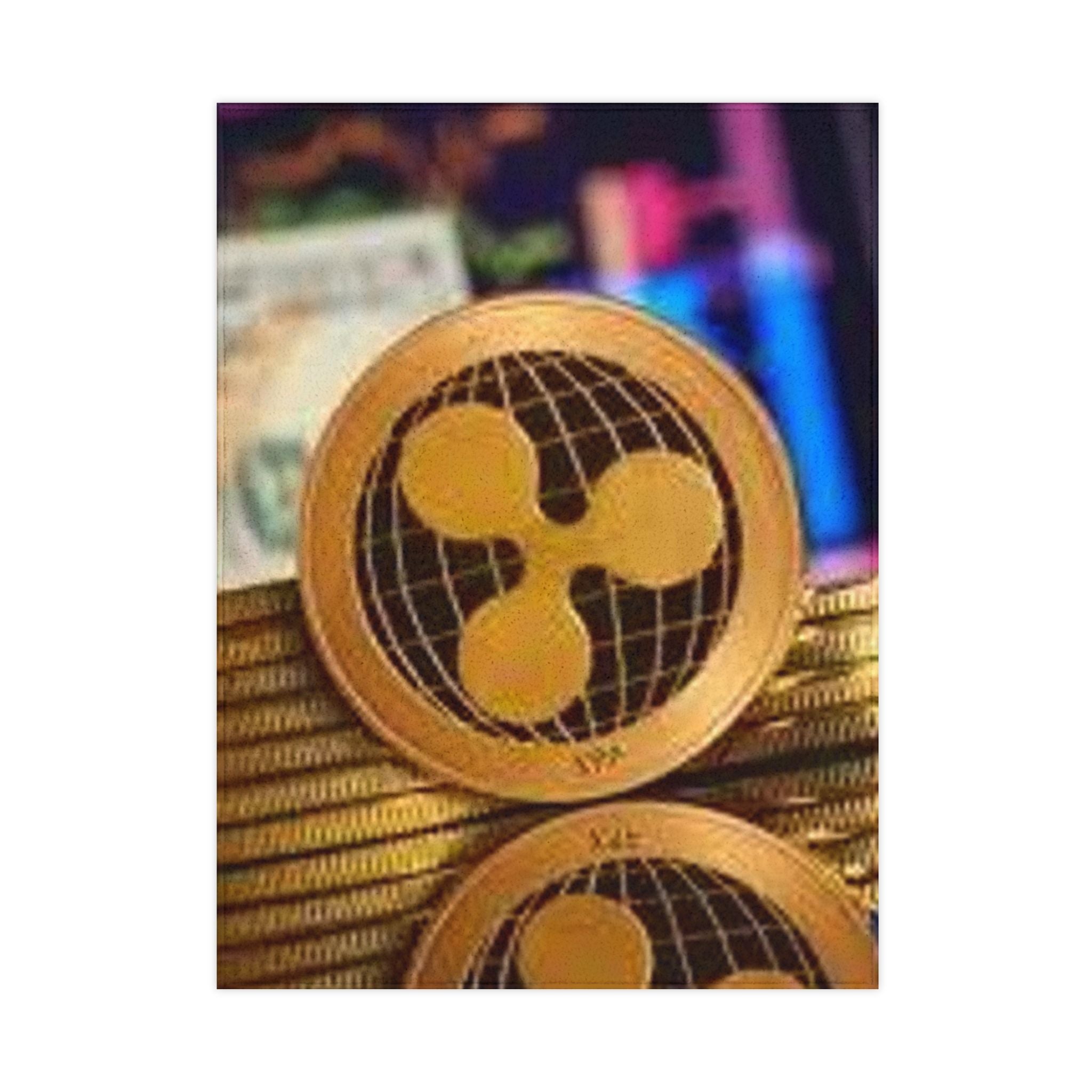 Ripple Crypto Coin Toddler Blanket | Cryptocurrency Logo, Gold Token Design