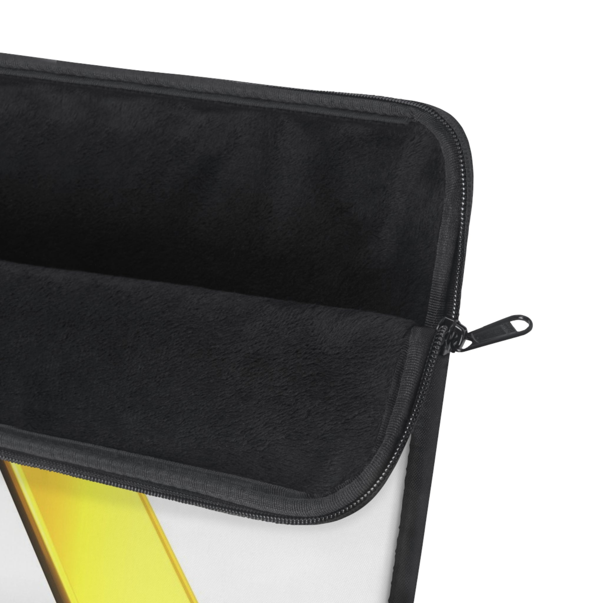 Yellow 3D Letter K with Figure Laptop Sleeve | Initial Monogram