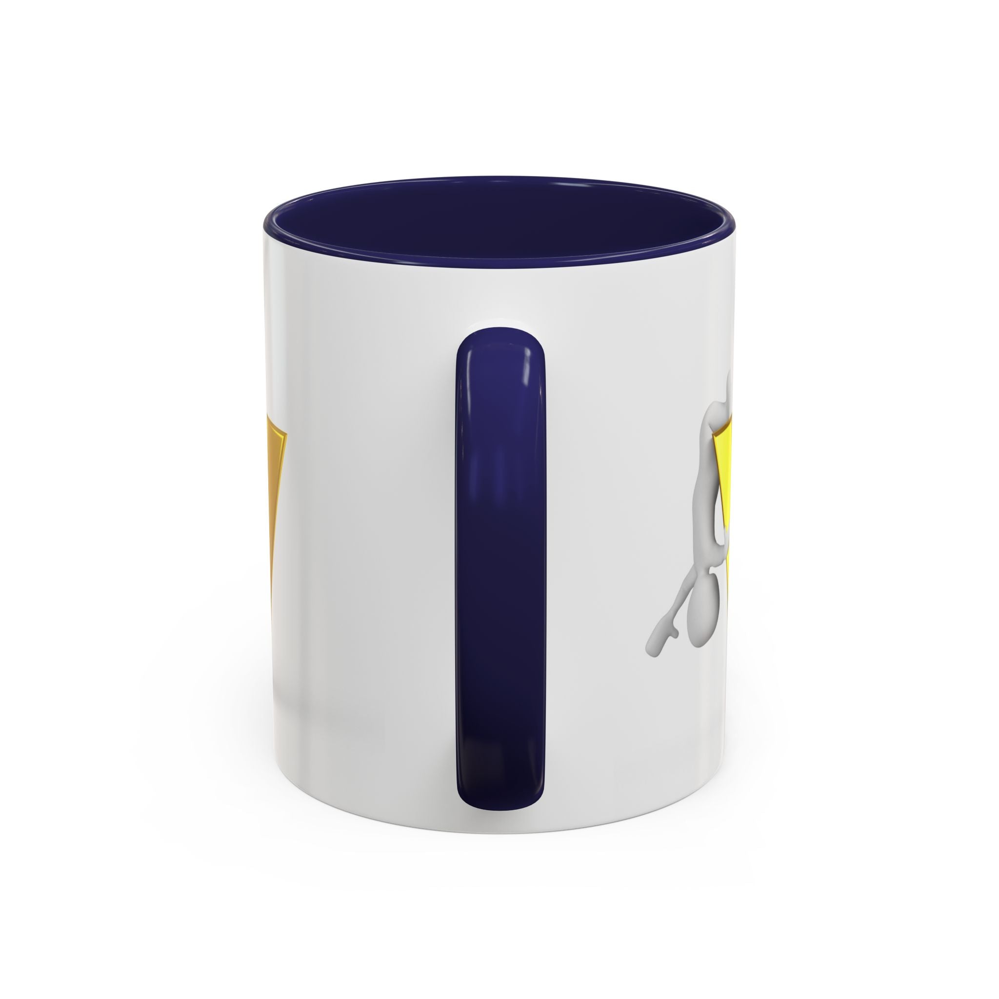 Gold Letter V with Figure Mug | Accent Coffee Mug