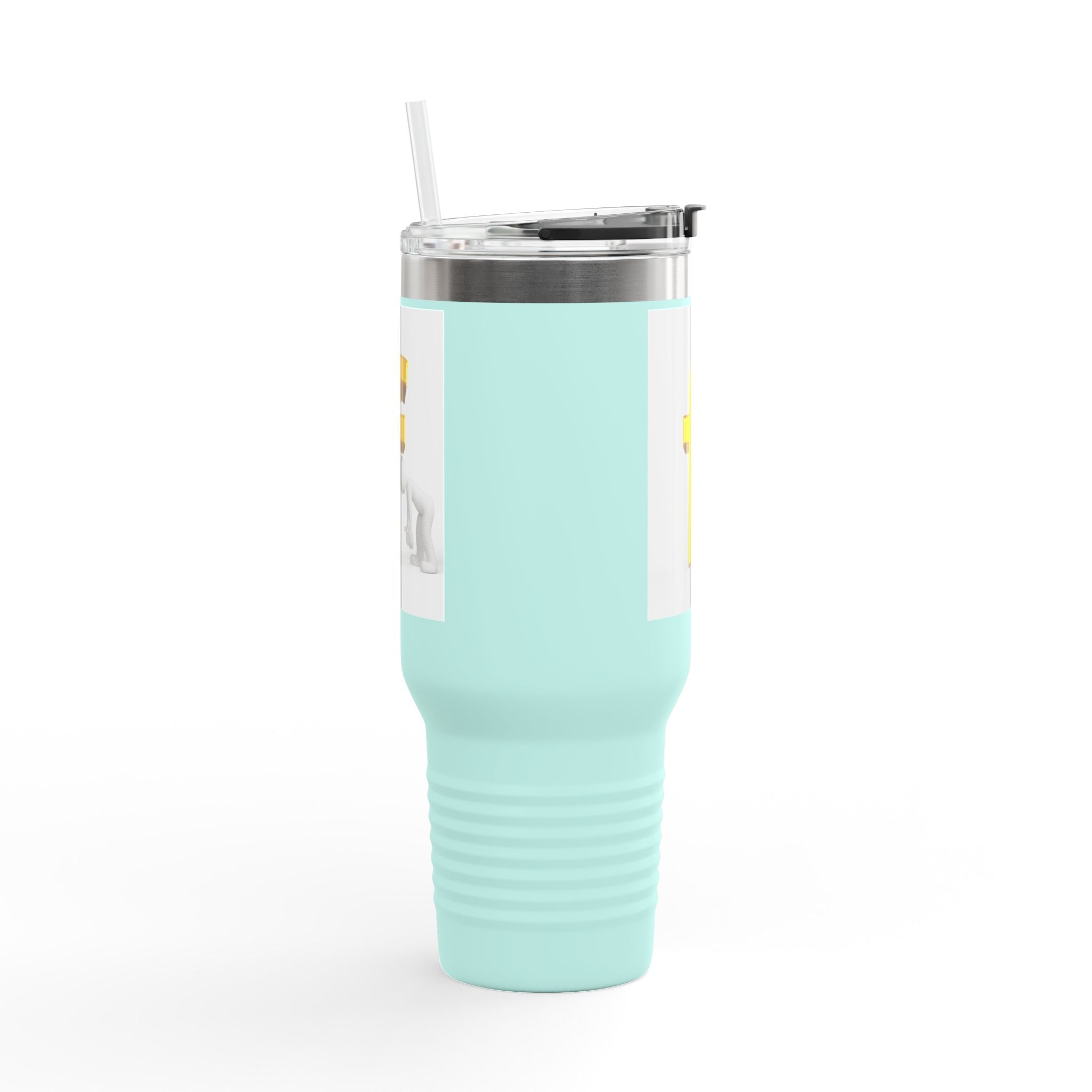 Mug de voyage graphique lettre F 3D | Gobelet isotherme de 40 oz
