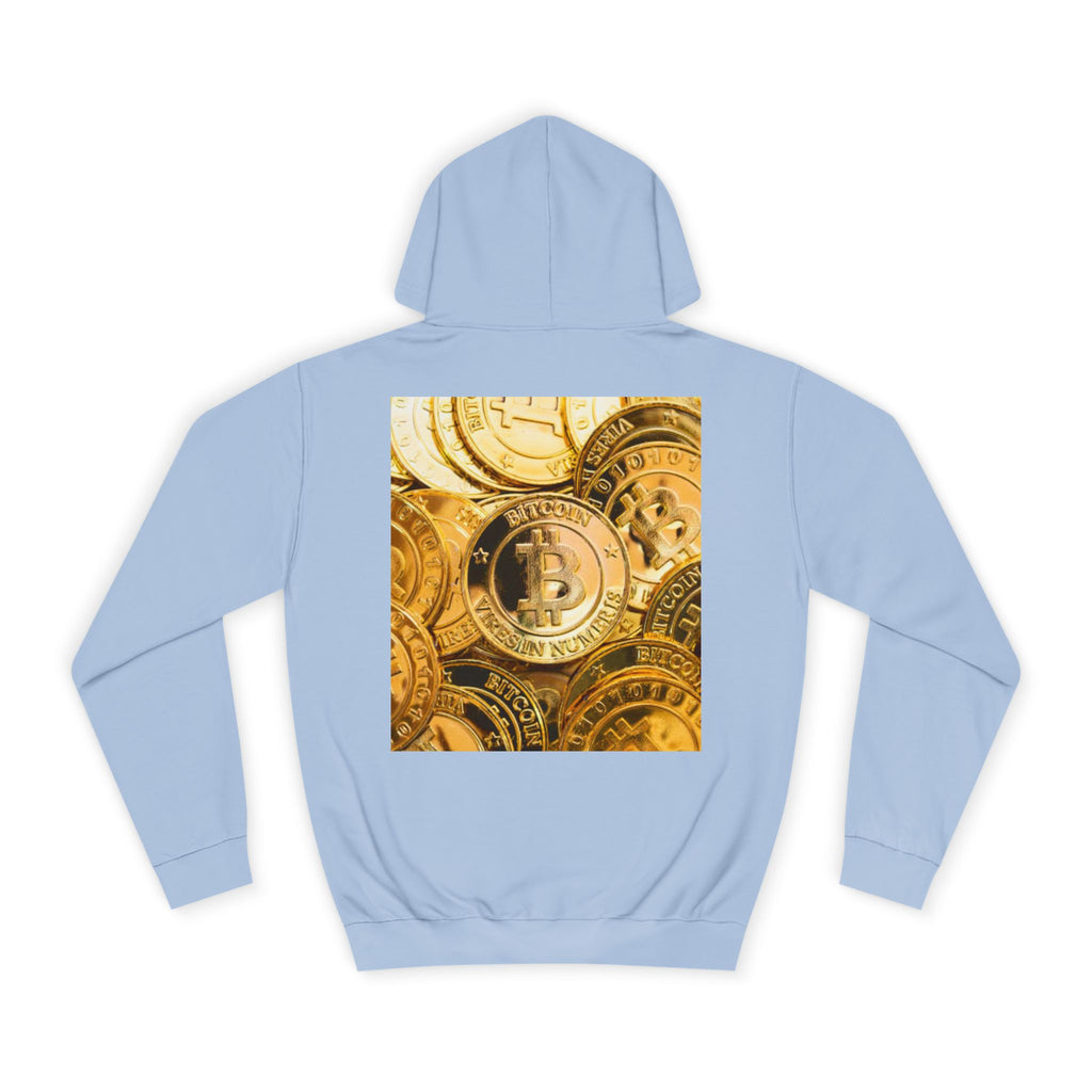Golden Bitcoin Coins Hoodie | Crypto Cryptocurrency Crypto Art, Digital Currency Apparel