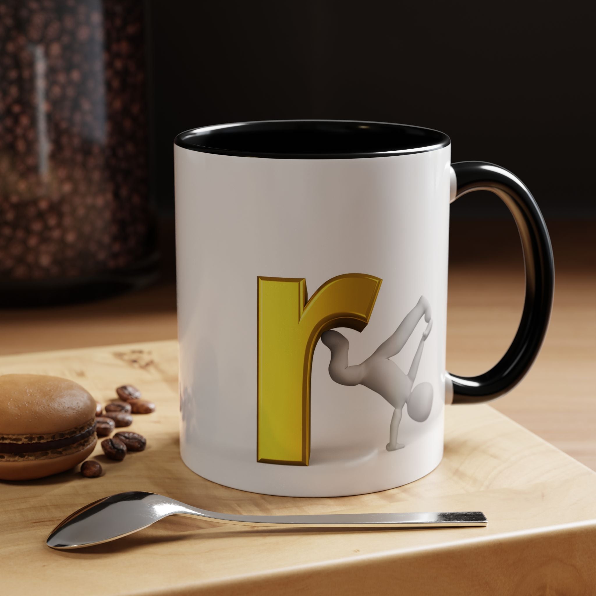 3D Letter R Breakdance Design Mug | Accent Coffee Mug 11oz or 15oz