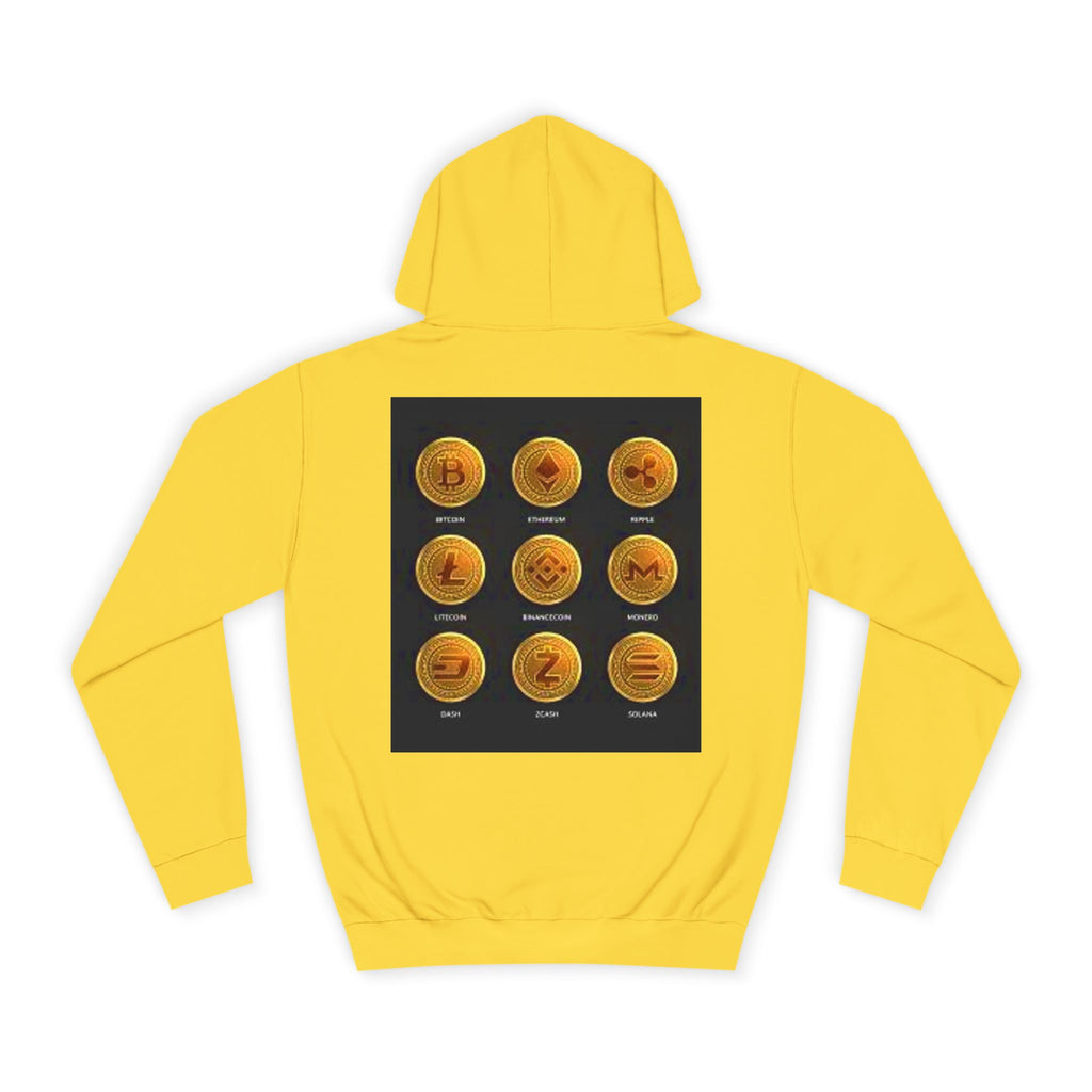 Crypto Coin Icons Hoodie | Bitcoin Ethereum Litecoin Ripple Doge Zcash Monero
