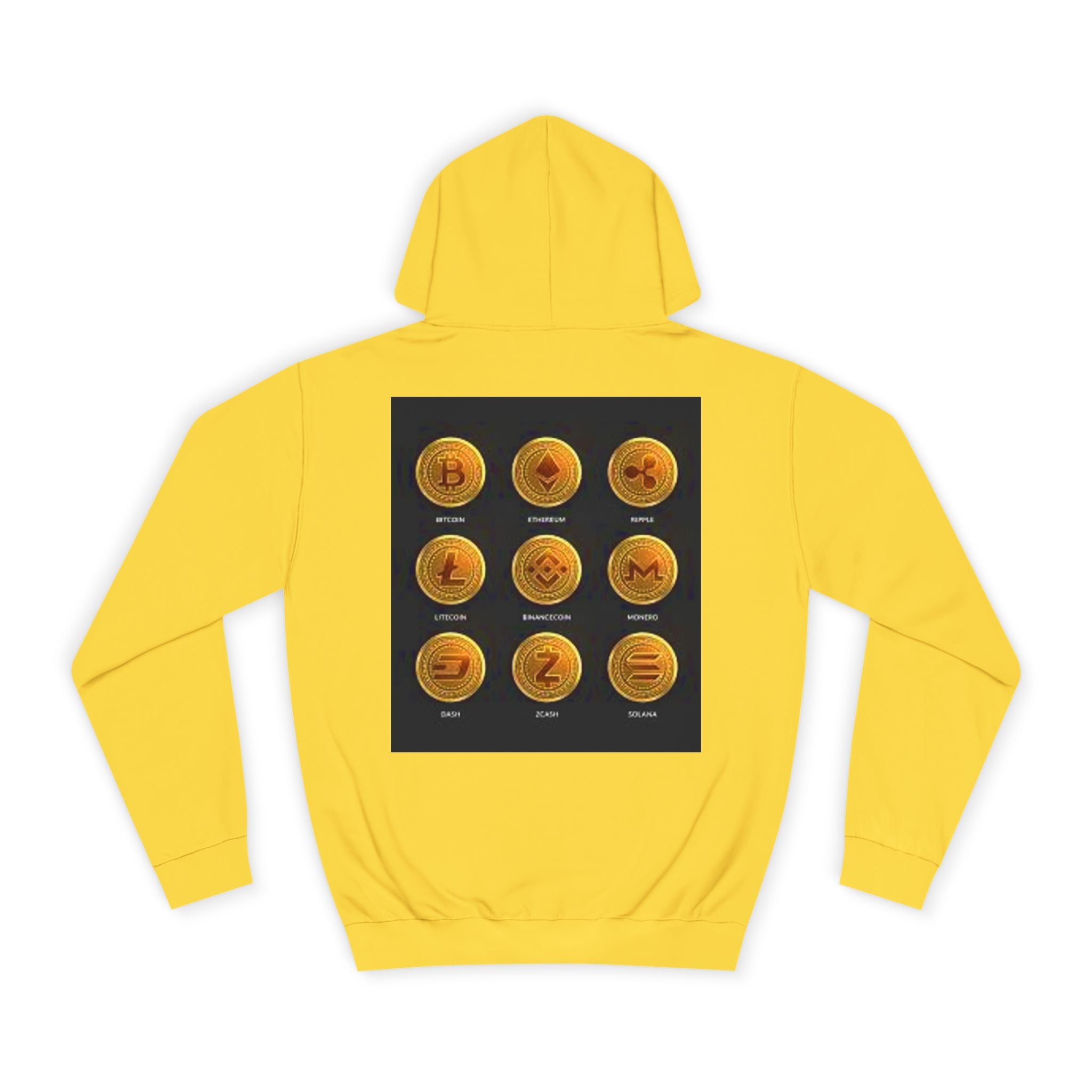 Crypto Coin Icons Hoodie | Bitcoin Ethereum Litecoin Ripple Doge Zcash Monero