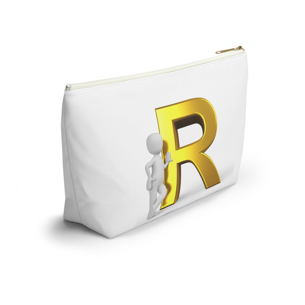 Gold Letter R Initial Accessory Pouch