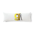 Gold Letter g with Ladder Body Pillow | Typographic Decorative Pillow