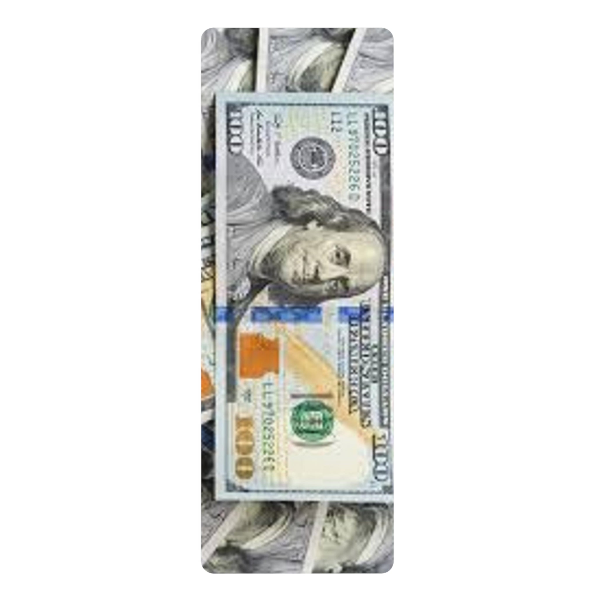 Hundred Dollar Bill Money Print Rubber Yoga Mat | Cash Pattern, Fitness Mat