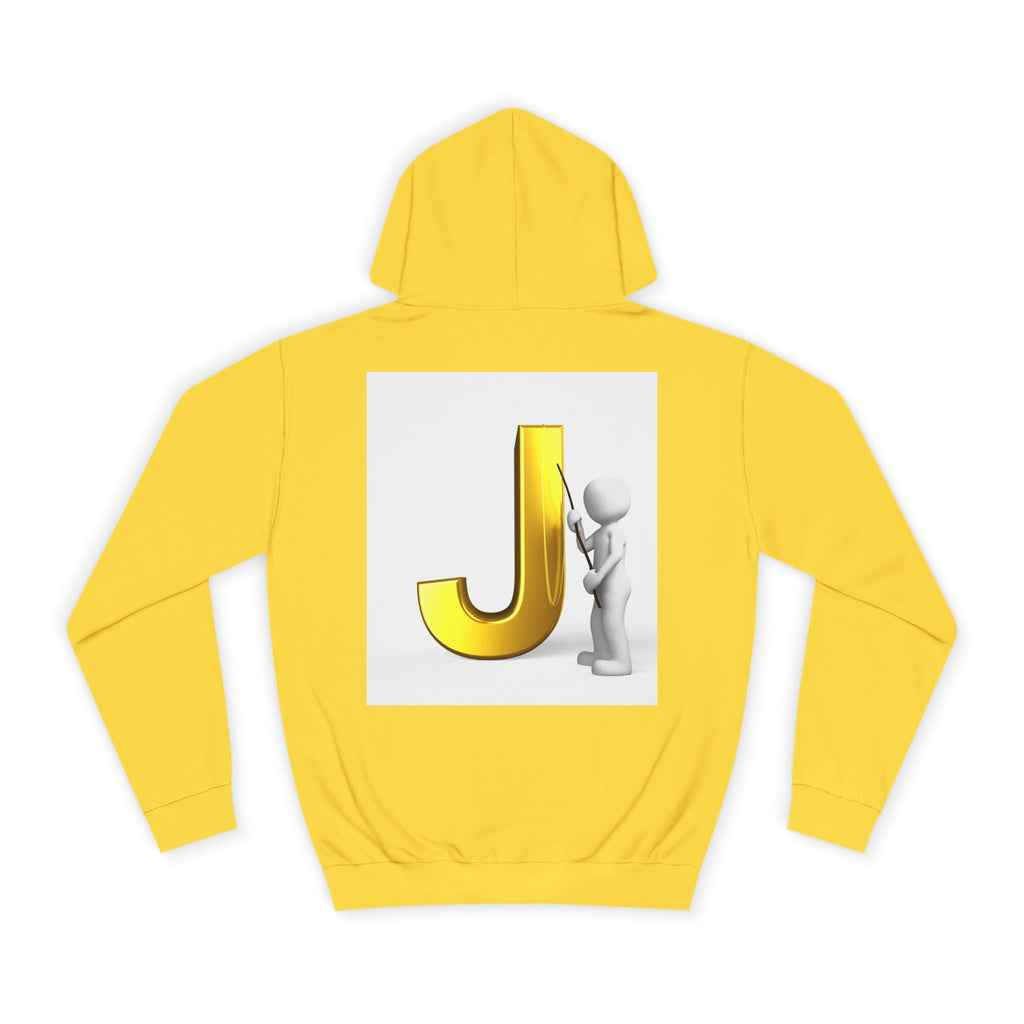 Golden Letter J Initial Hoodie | Monogram J Sweatshirt