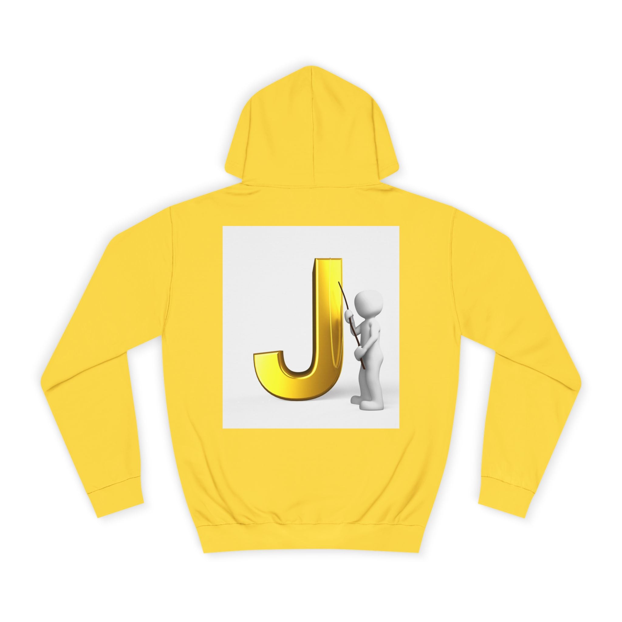 Golden Letter J Initial Hoodie | Monogram J Sweatshirt