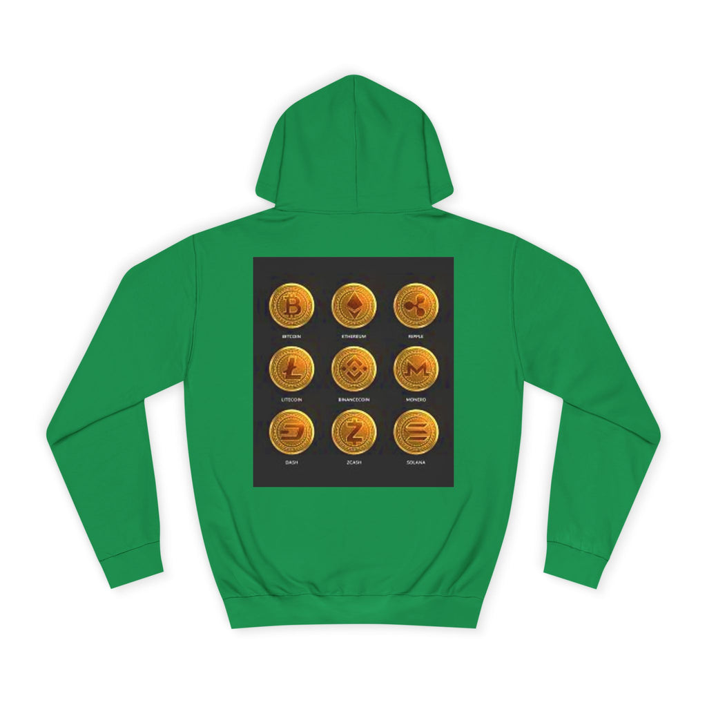 Crypto Coin Icons Hoodie | Bitcoin Ethereum Litecoin Ripple Doge Zcash Monero