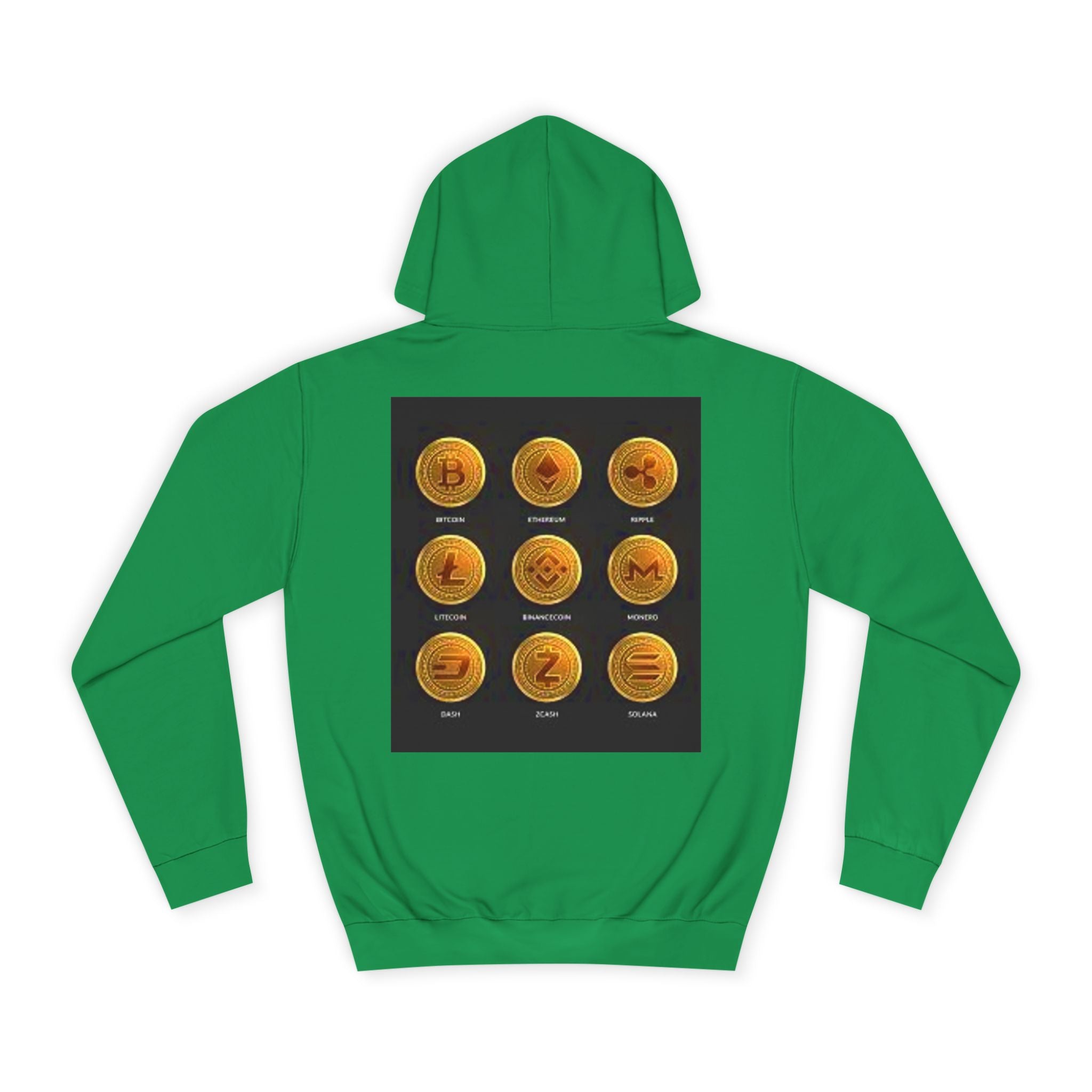 Crypto Coin Icons Hoodie | Bitcoin Ethereum Litecoin Ripple Doge Zcash Monero