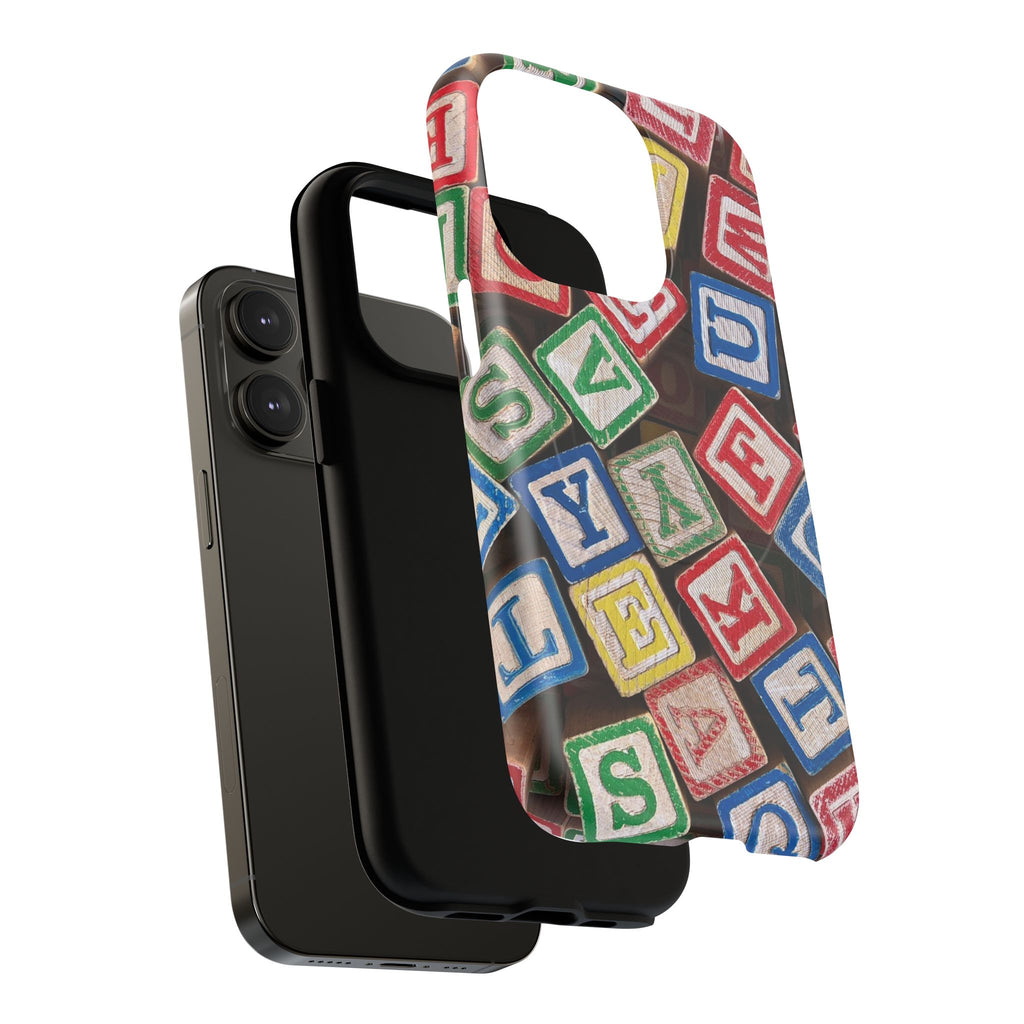 Vintage Alphabet Blocks Phone Case | Tough Magnetic Case