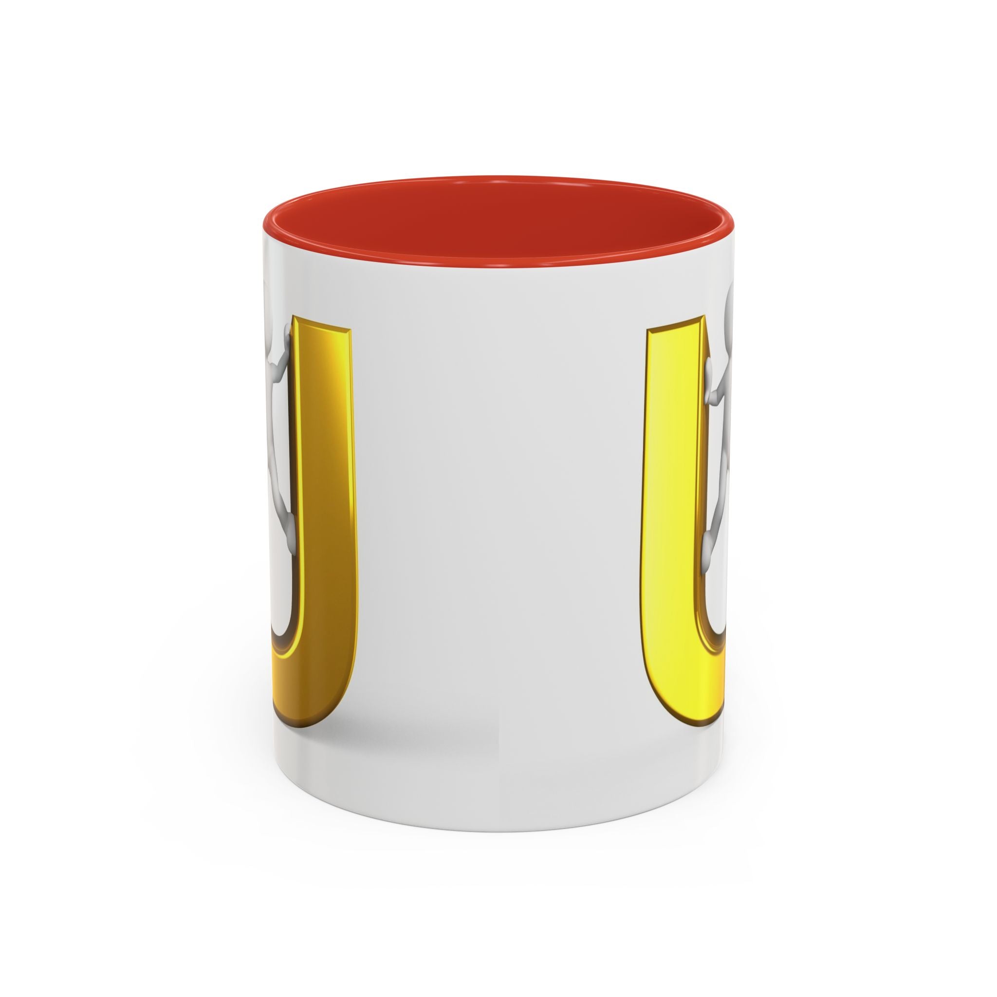 Mug en 3D avec lettre U dorée | Tasse à café 325 ml ou 440 ml