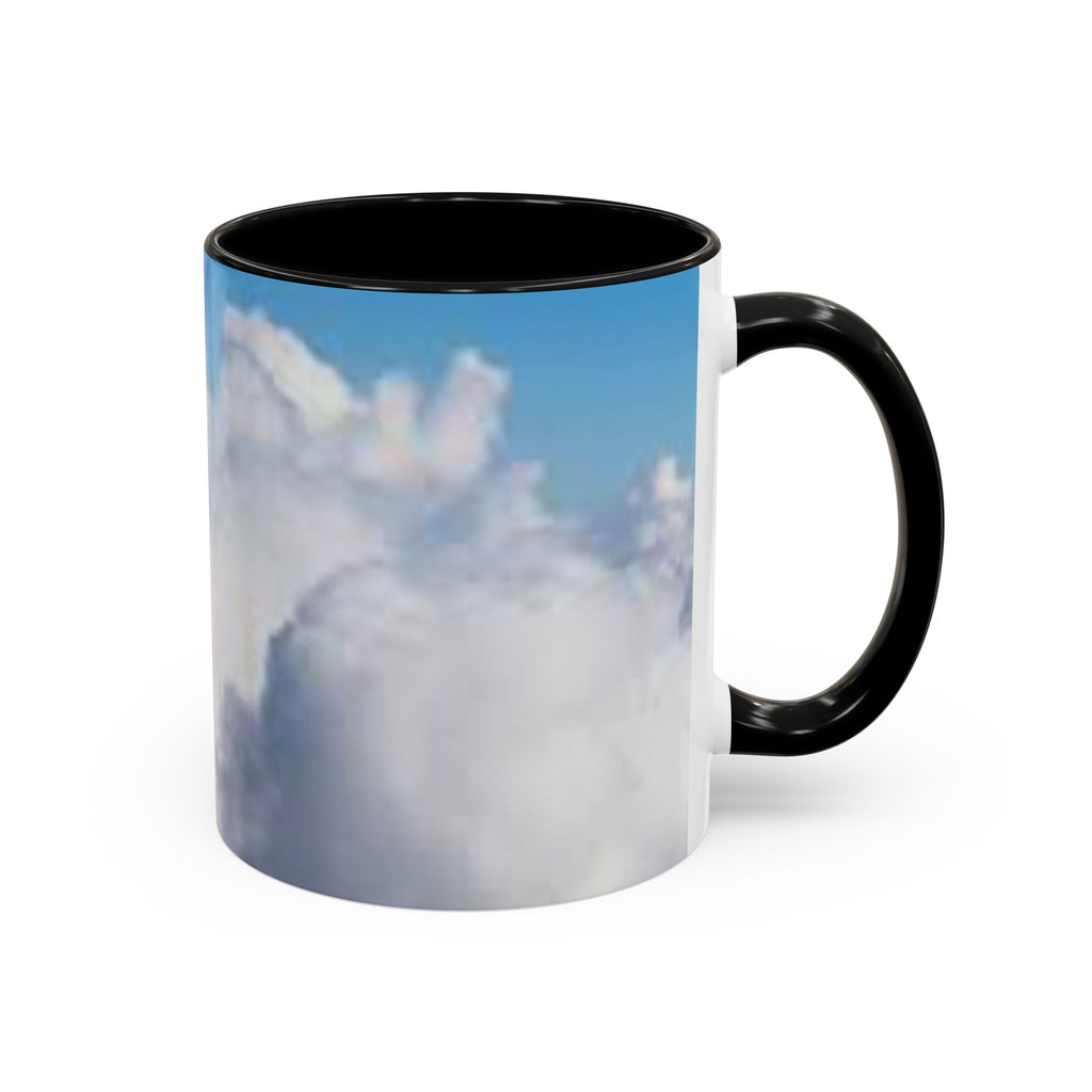 Blue Sky Clouds Accent Coffee Mug | 11oz 15oz