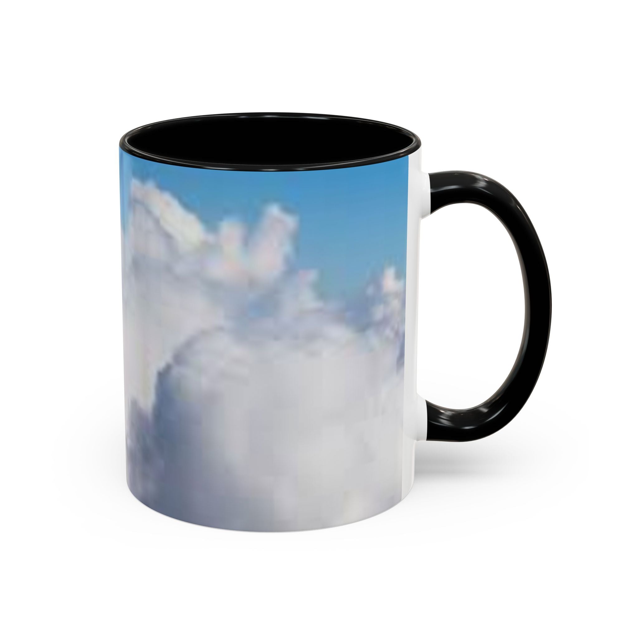 Blue Sky Clouds Accent Coffee Mug | 11oz 15oz