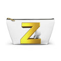 Gold Letter Z with 3D Character Accessory Pouch | Z Initial Makeup Bag