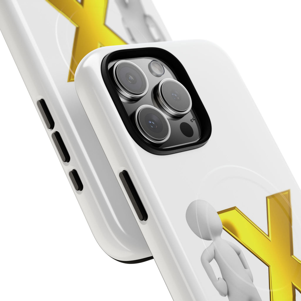 Gold X with 3D Figure iPhone Case | Tough Magnetic Case