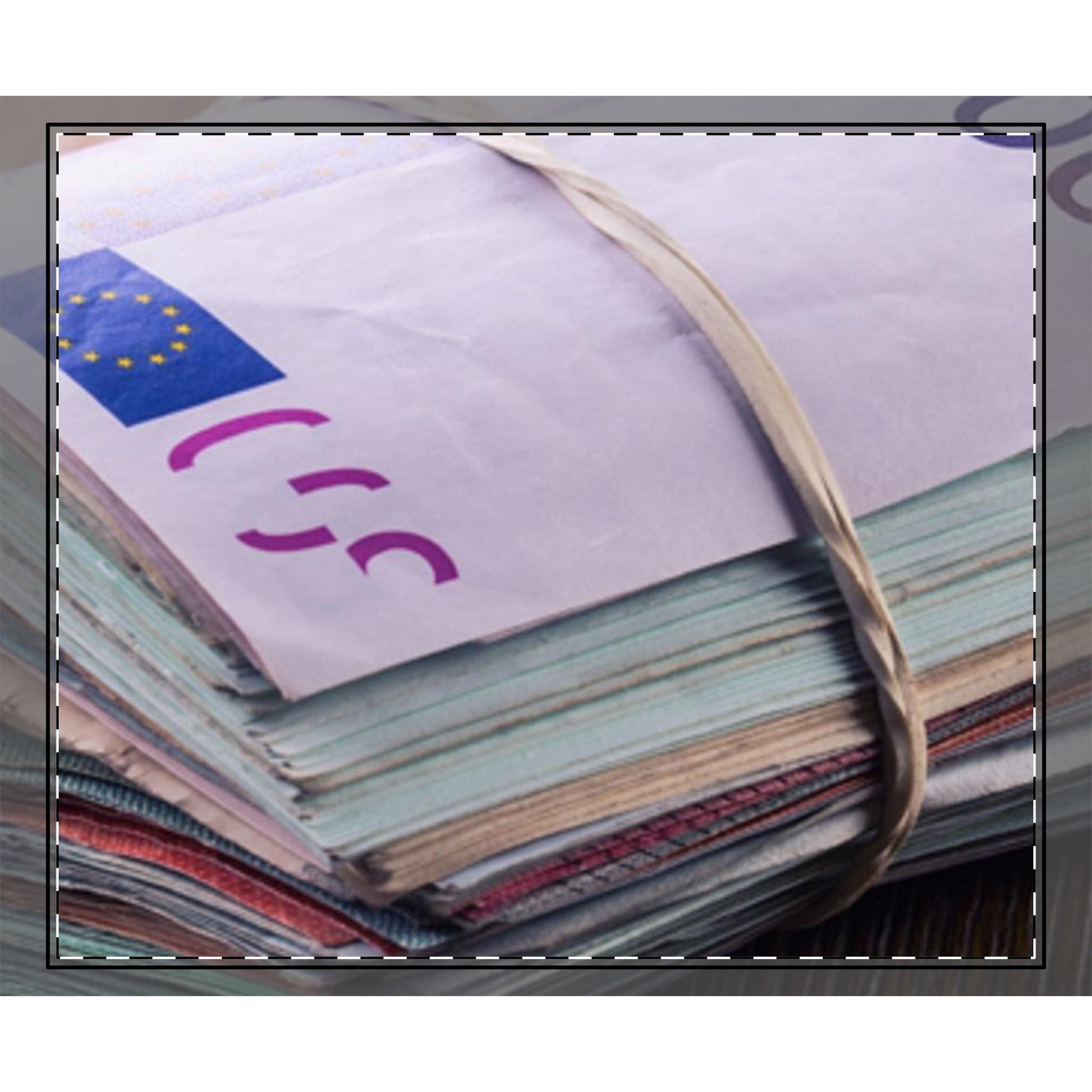 Stack of Euro Banknotes print Coverlet