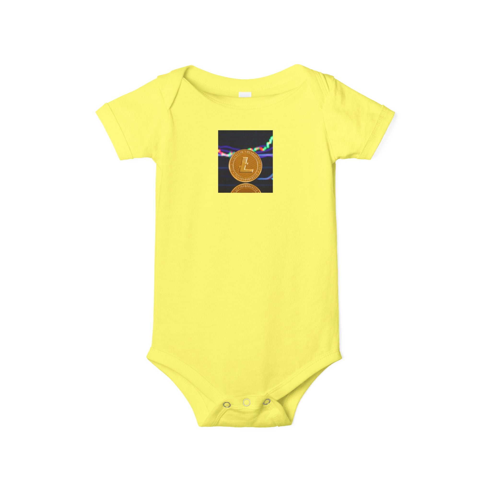 Body pour bébé avec motif Litecoin | Body de bébé Cryptomonnaie