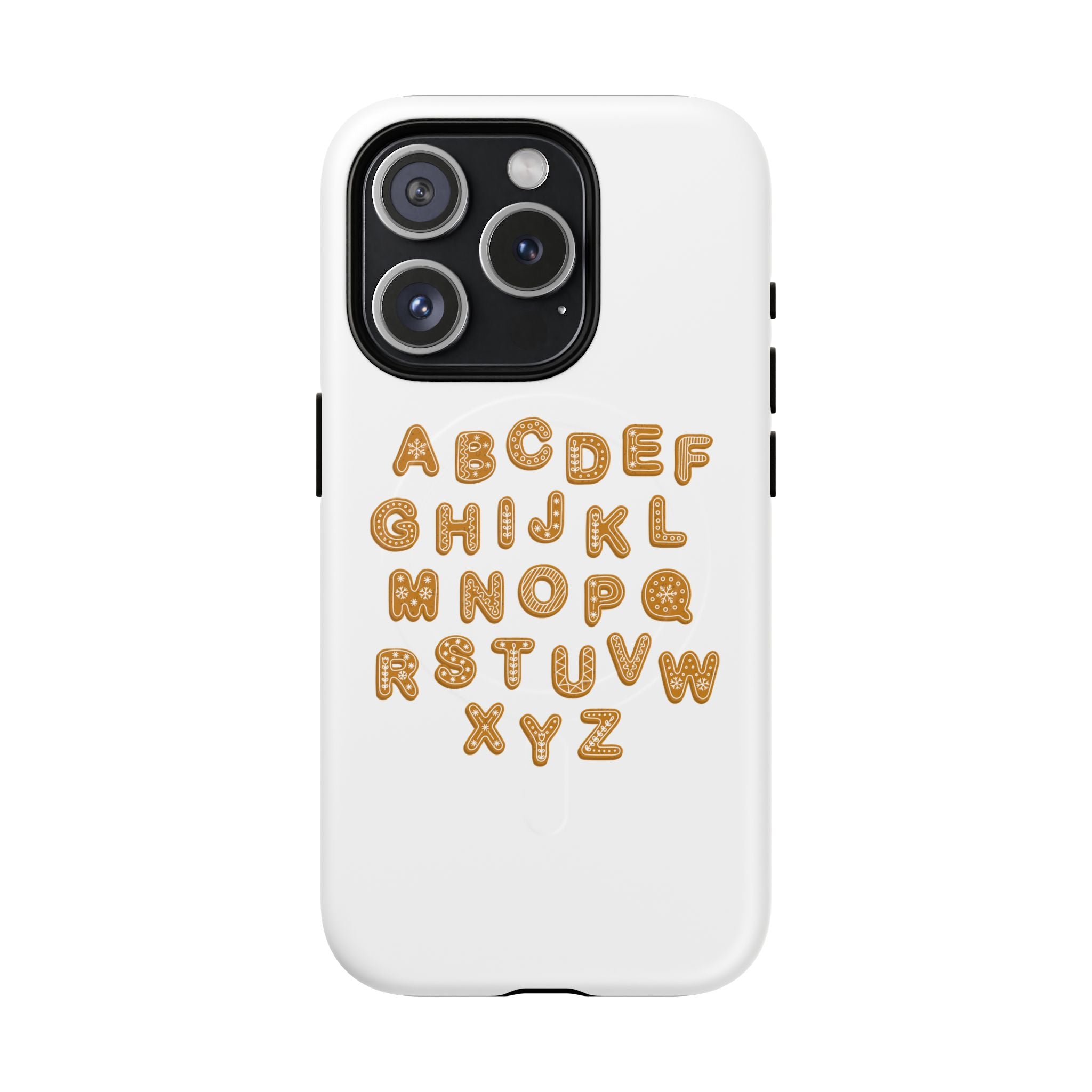 Coque de Téléphone Alphabet Cookie | Coque Magnétique Robuste, Lettrage Mignon