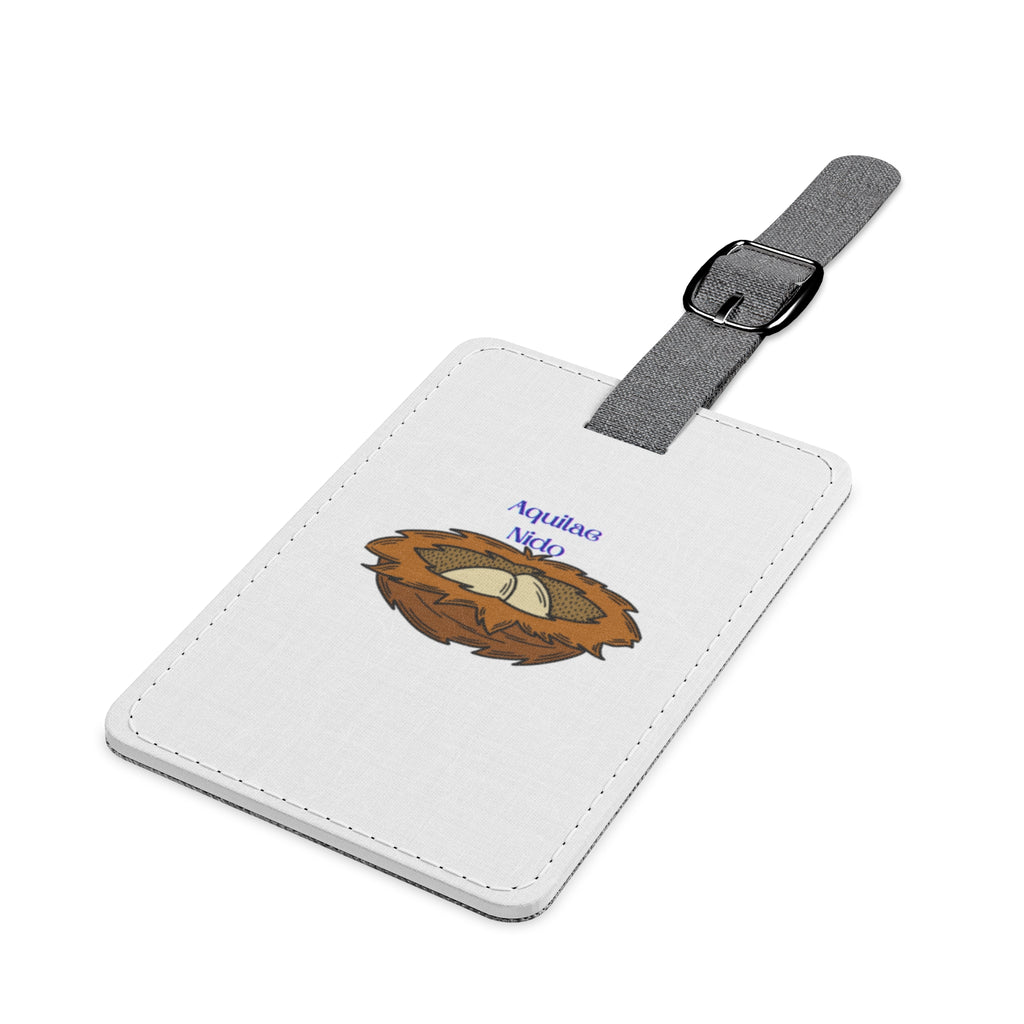 Nest with Eagle Eggs luggage tag | Saffiano polyester rectangle