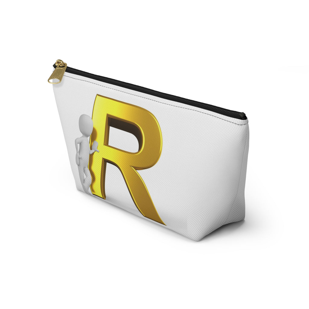Gold Letter R Initial Accessory Pouch