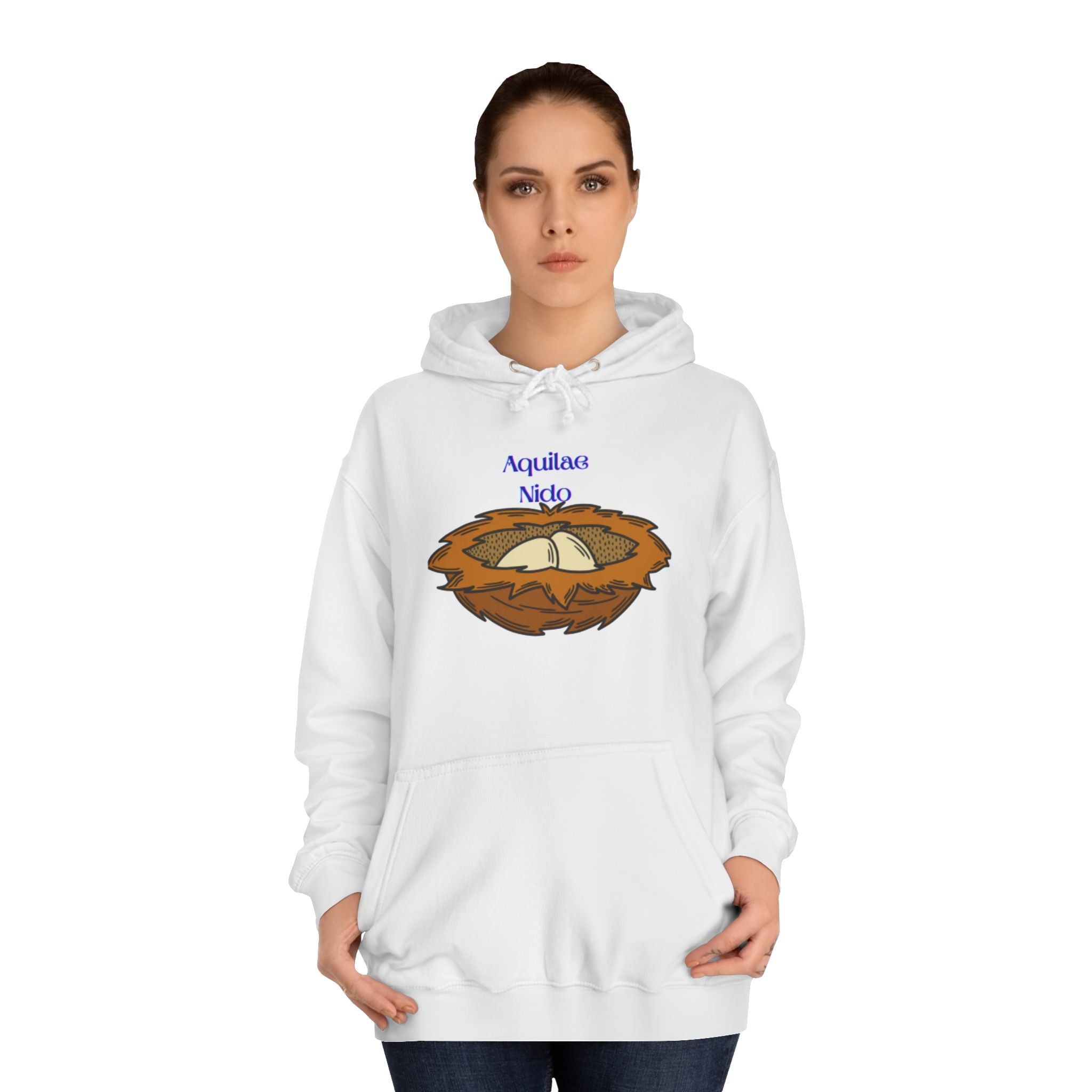Aquilae Nido Nest Illustration Hoodie | College Crest Style