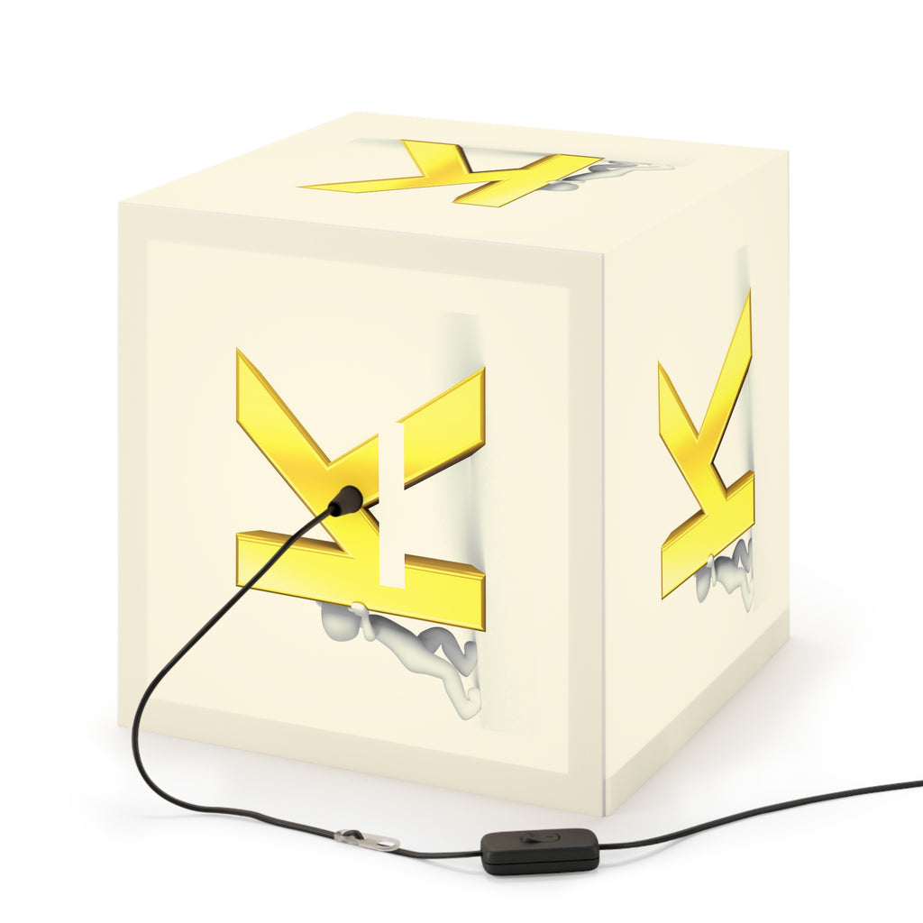 Golden Letter K Light Cube Lamp | Initial Monogram Pendant Light