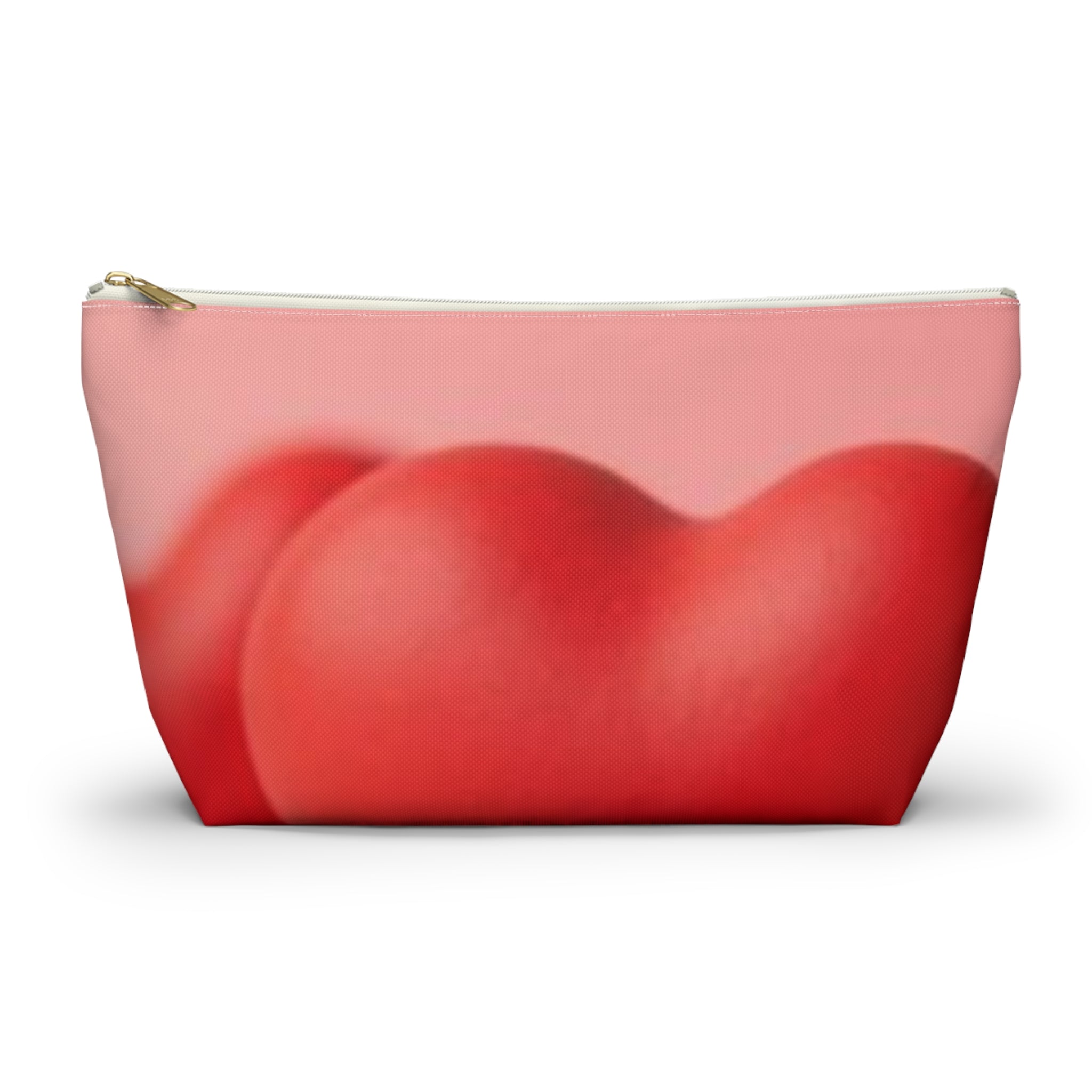 Red Hearts Petals Accessory Pouch