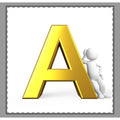 Gold Letter A Coverlet