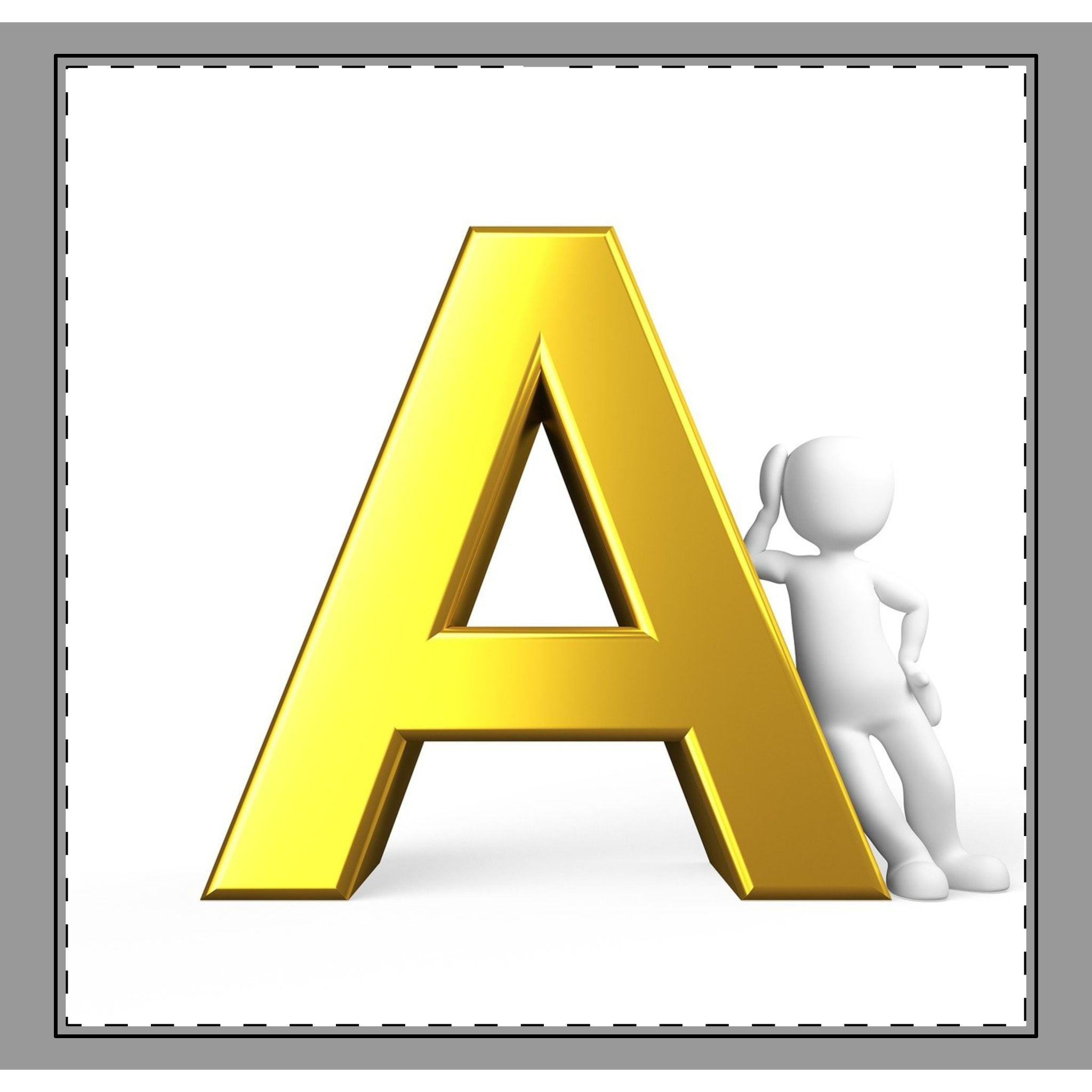 Gold Letter A Coverlet