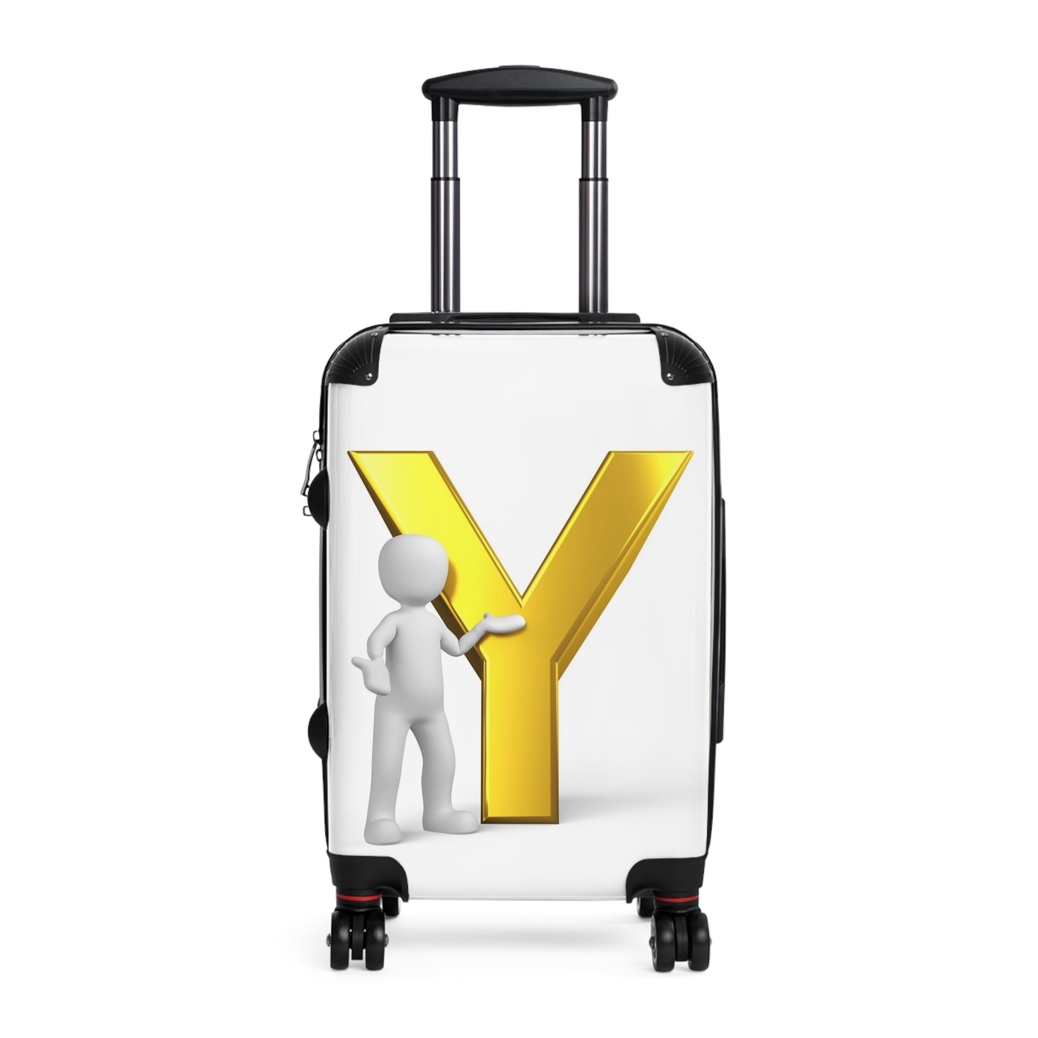 Gold Letter Y Initial Suitcase | Monogram Luggage Cover