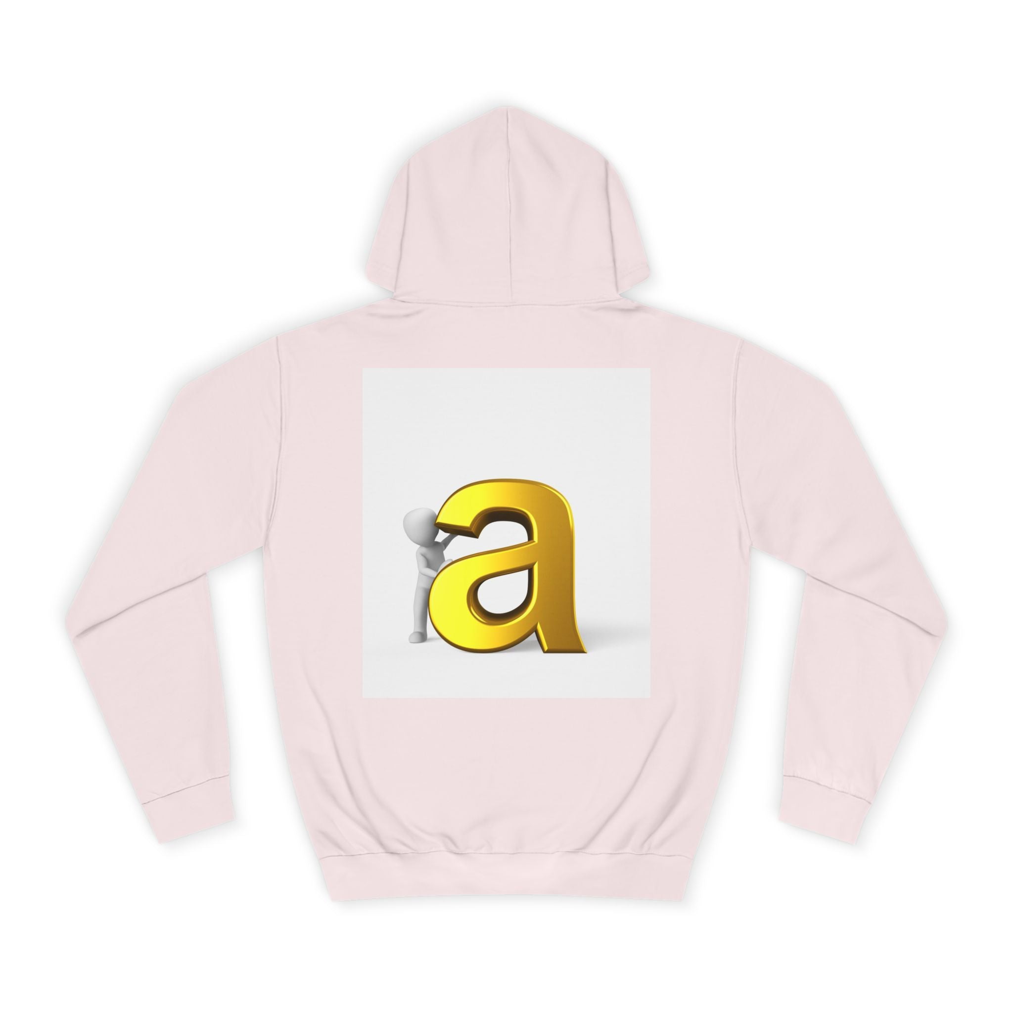 Gold 3D Letter A Hoodie | Monogram Initial Sweatshirt