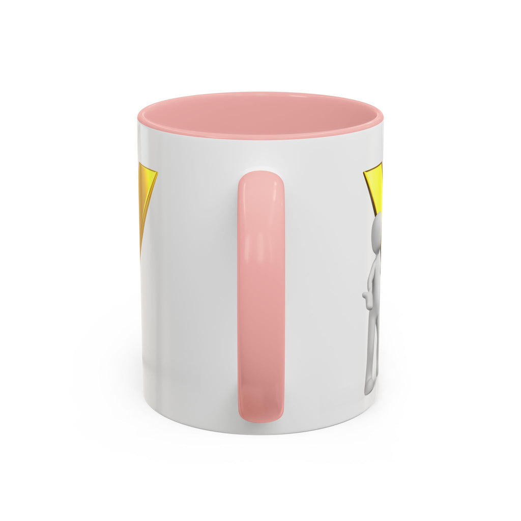Goldbuchstabe Y mit Motiv Kaffeetasse | Akzentgriff und Innenseite