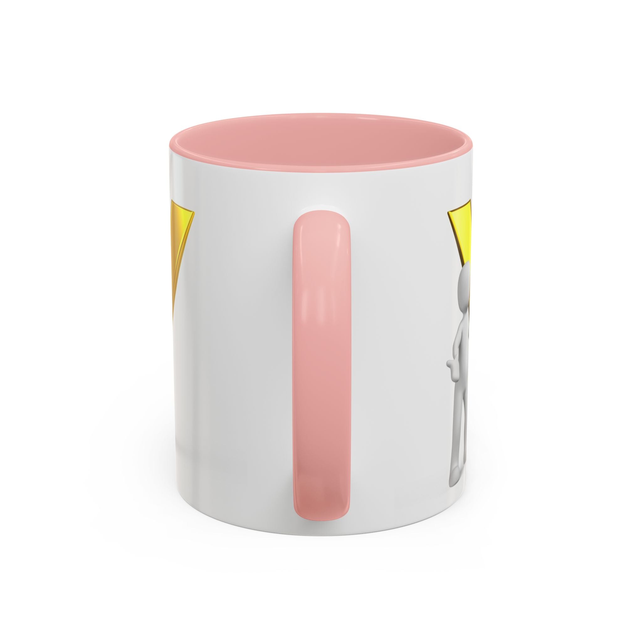 Goldbuchstabe Y mit Motiv Kaffeetasse | Akzentgriff und Innenseite
