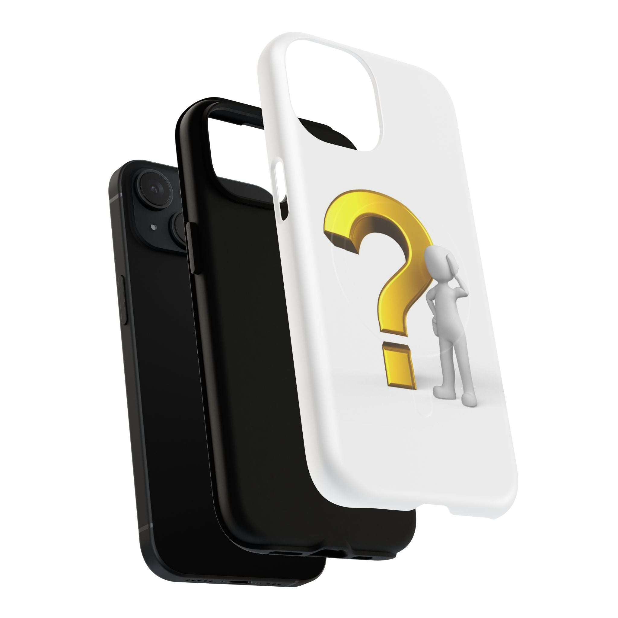 3D Question Mark Figure phone case | Tough Magnetic Case