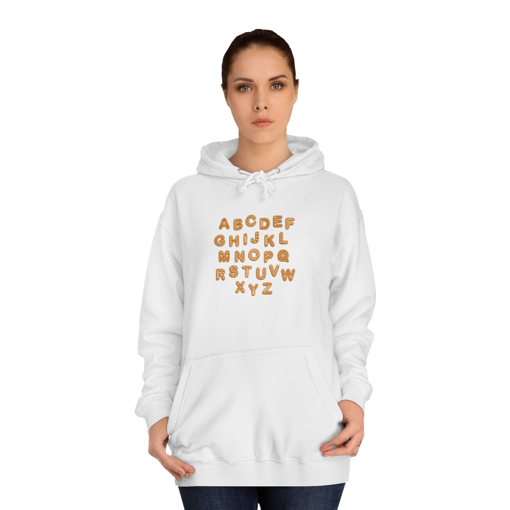 Cookie Alphabet Hoodie | Letters A to Z Cookie Font Sweatshirt