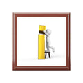 3D Person Placing Gold Letter I Jewelry Box | Decorative Trinket Keepsake