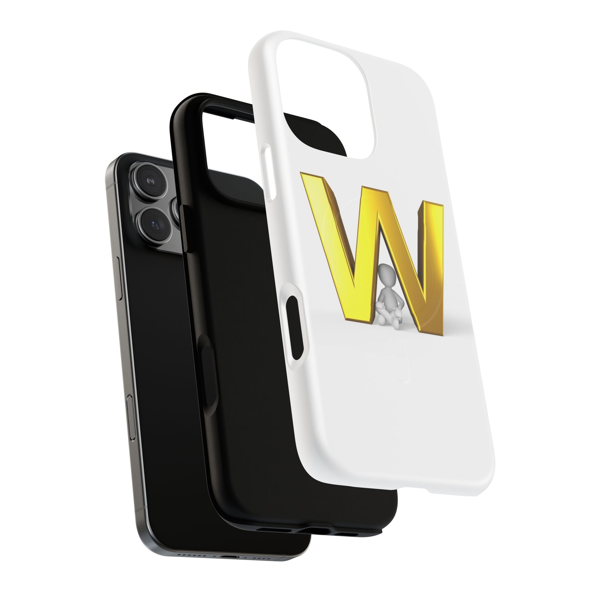 Gold Letter W Monogram Phone Case | Tough Magnetic Case