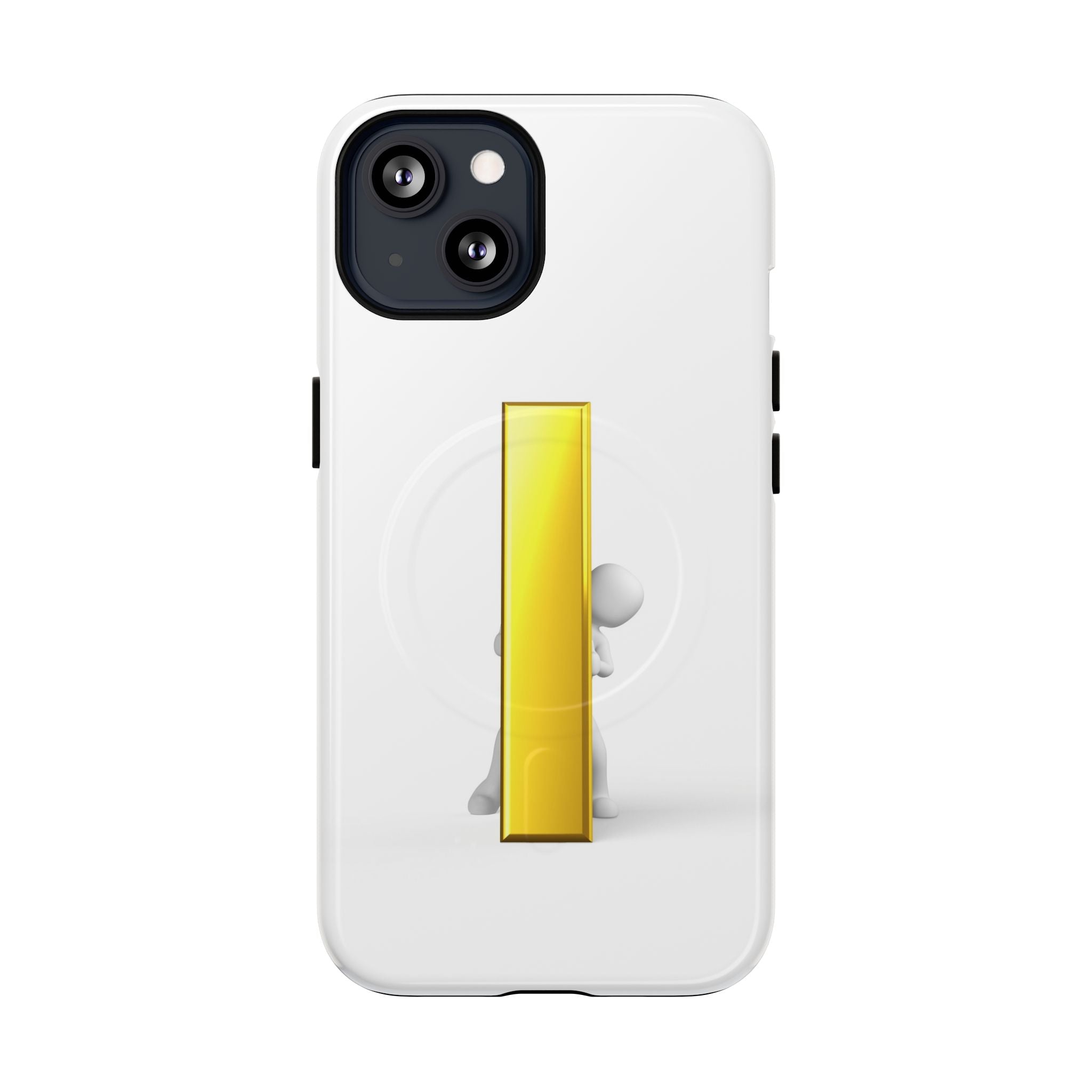 Yellow Gold Letter i 3D Figure phone case | Tough Magnetic Case