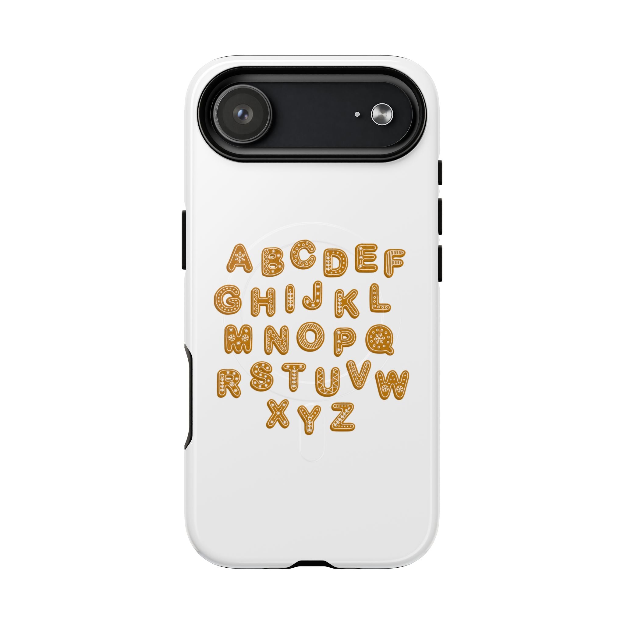 Coque de Téléphone Alphabet Cookie | Coque Magnétique Robuste, Lettrage Mignon