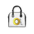 3D Gold Letter O with Figure Shoulder Handbag | Minimalist Graphic Purse