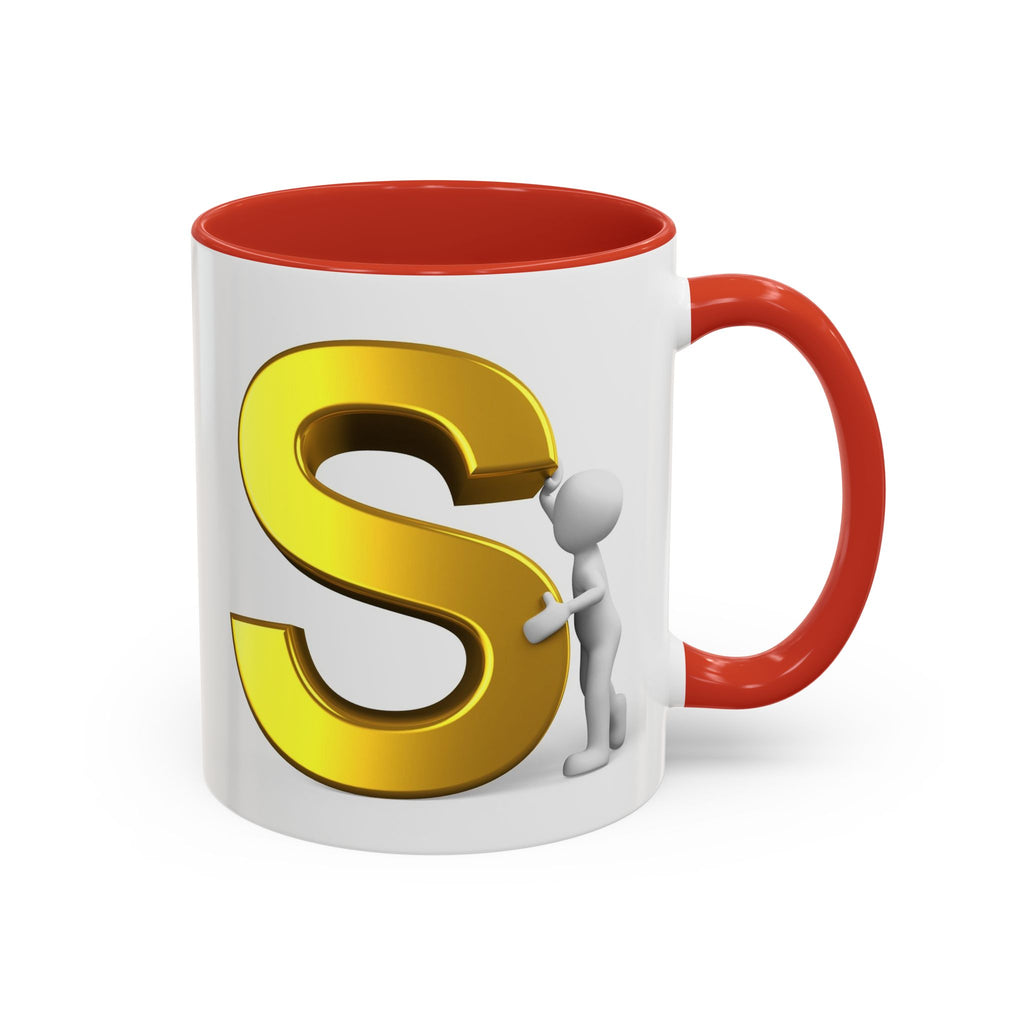 Gold Letter S Initial Mug | Accent Coffee Mug