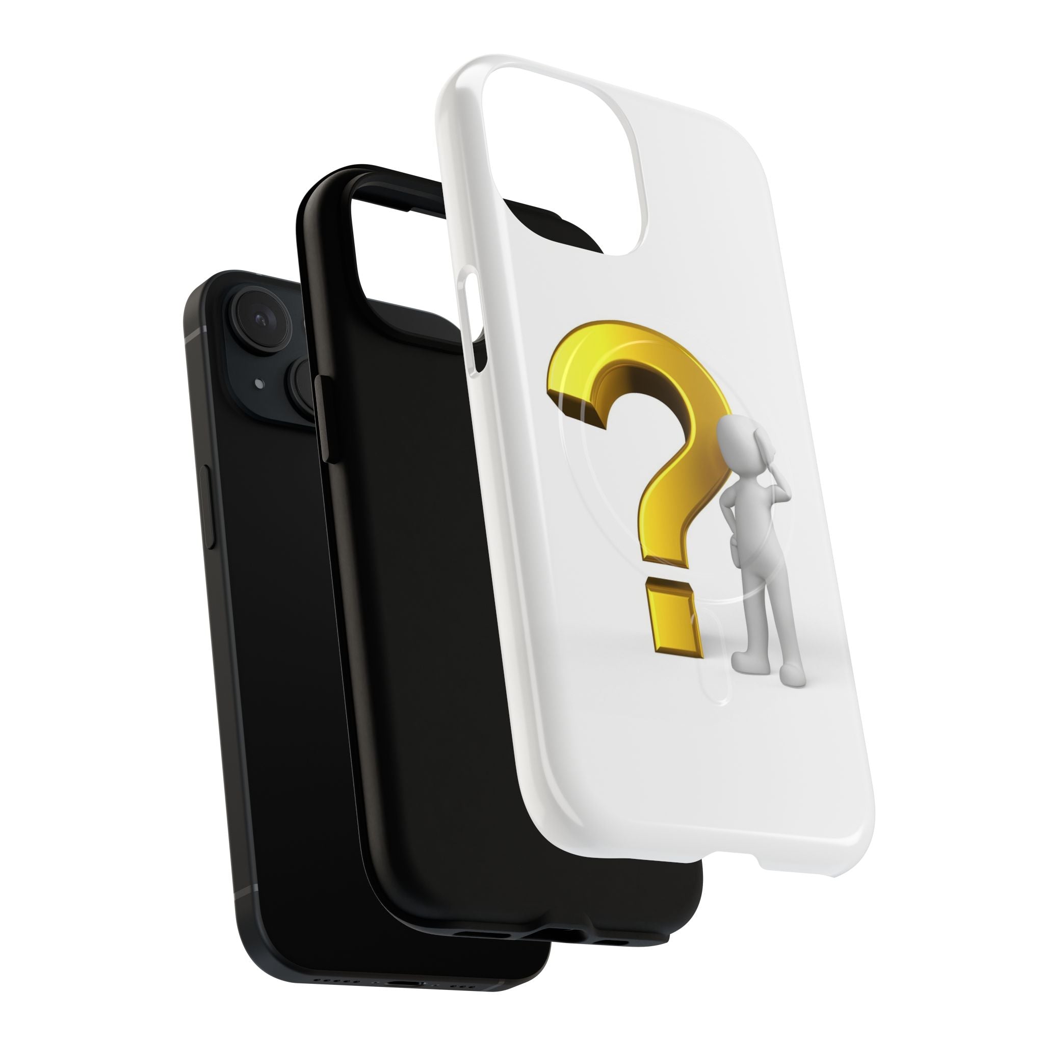 3D Question Mark Figure phone case | Tough Magnetic Case