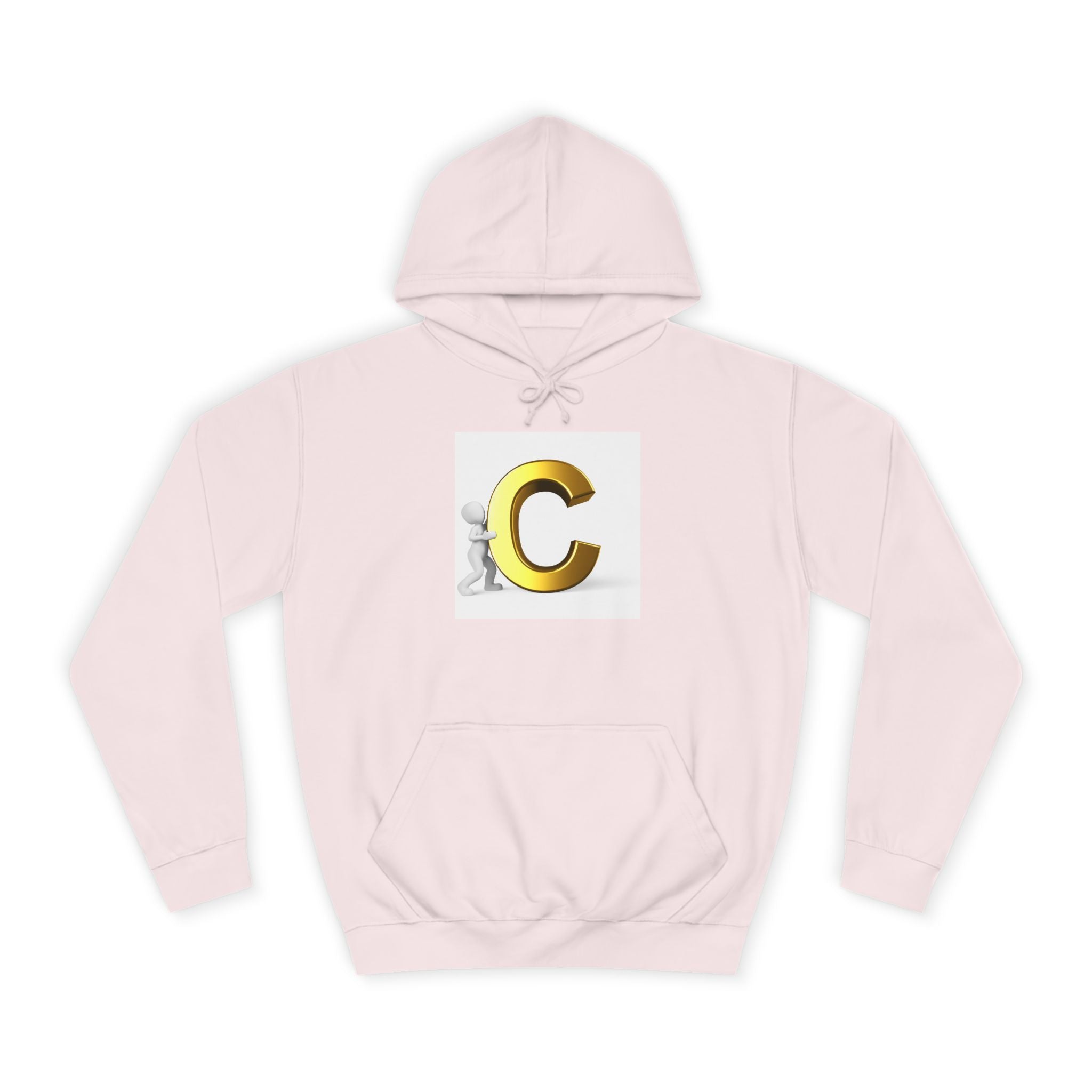 Gold Letter C Hoodie | Monogram Initial C Sweatshirt