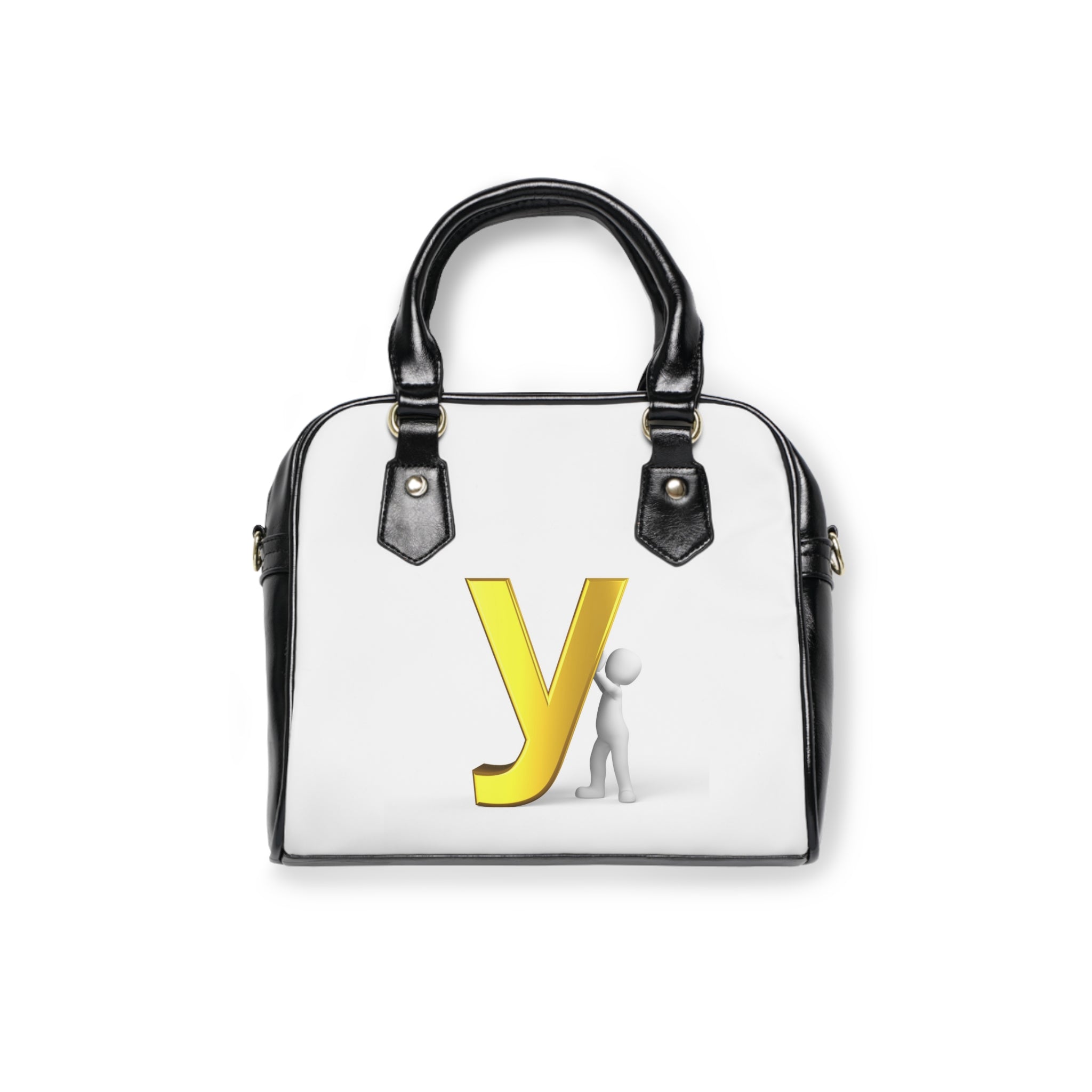 Yellow 3D Letter Y Shoulder Handbag | Monogram Initial Purse