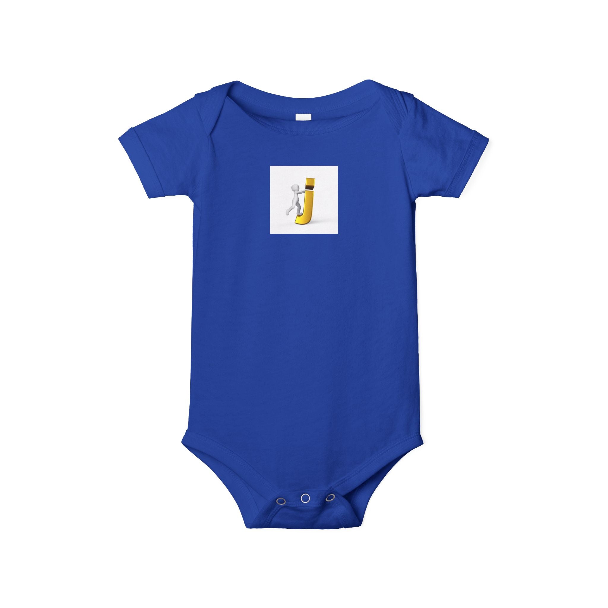 Motif Cavalier Lettre J | Grenouillère pour bébé | Body adorable