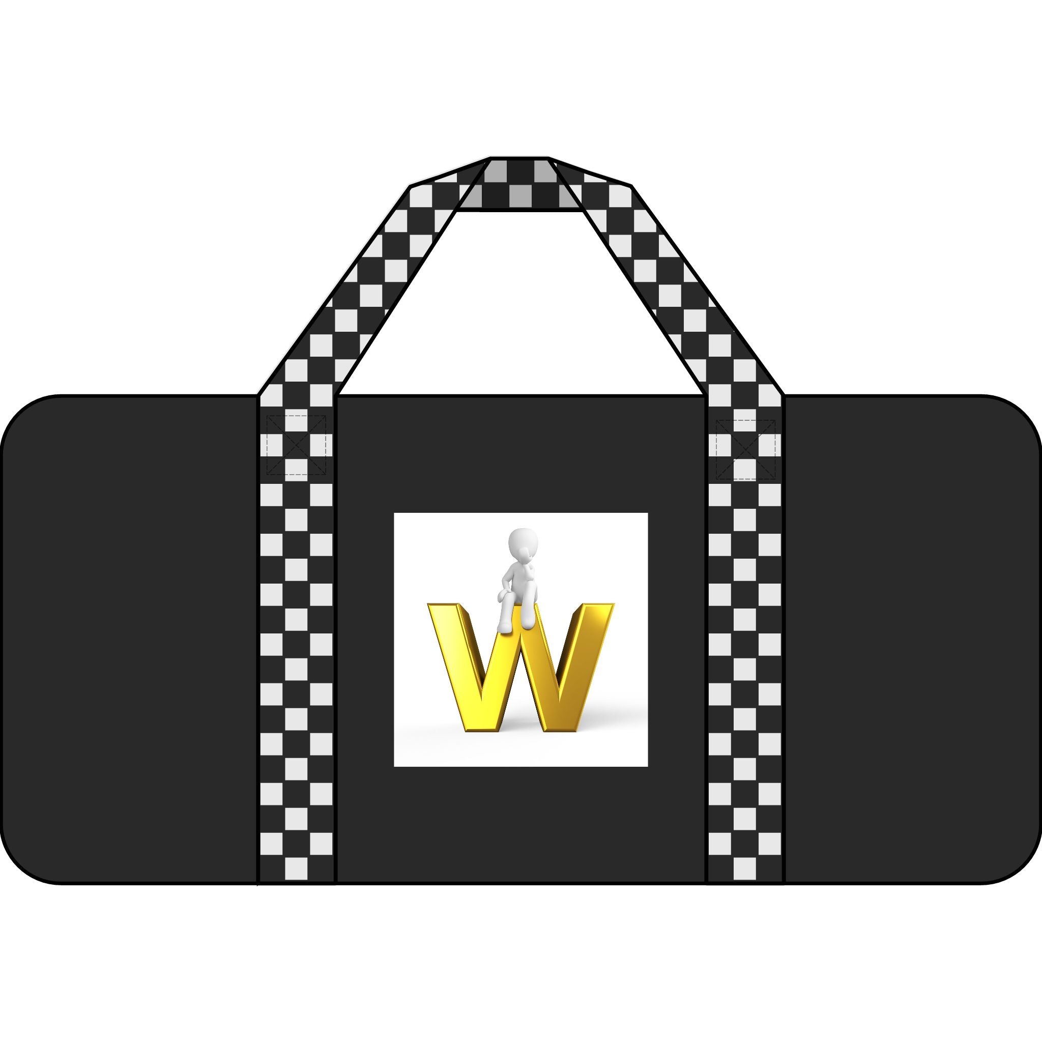 Yellow 3D W Logo Tripper Duffel Bag | Checker or Camo Strap